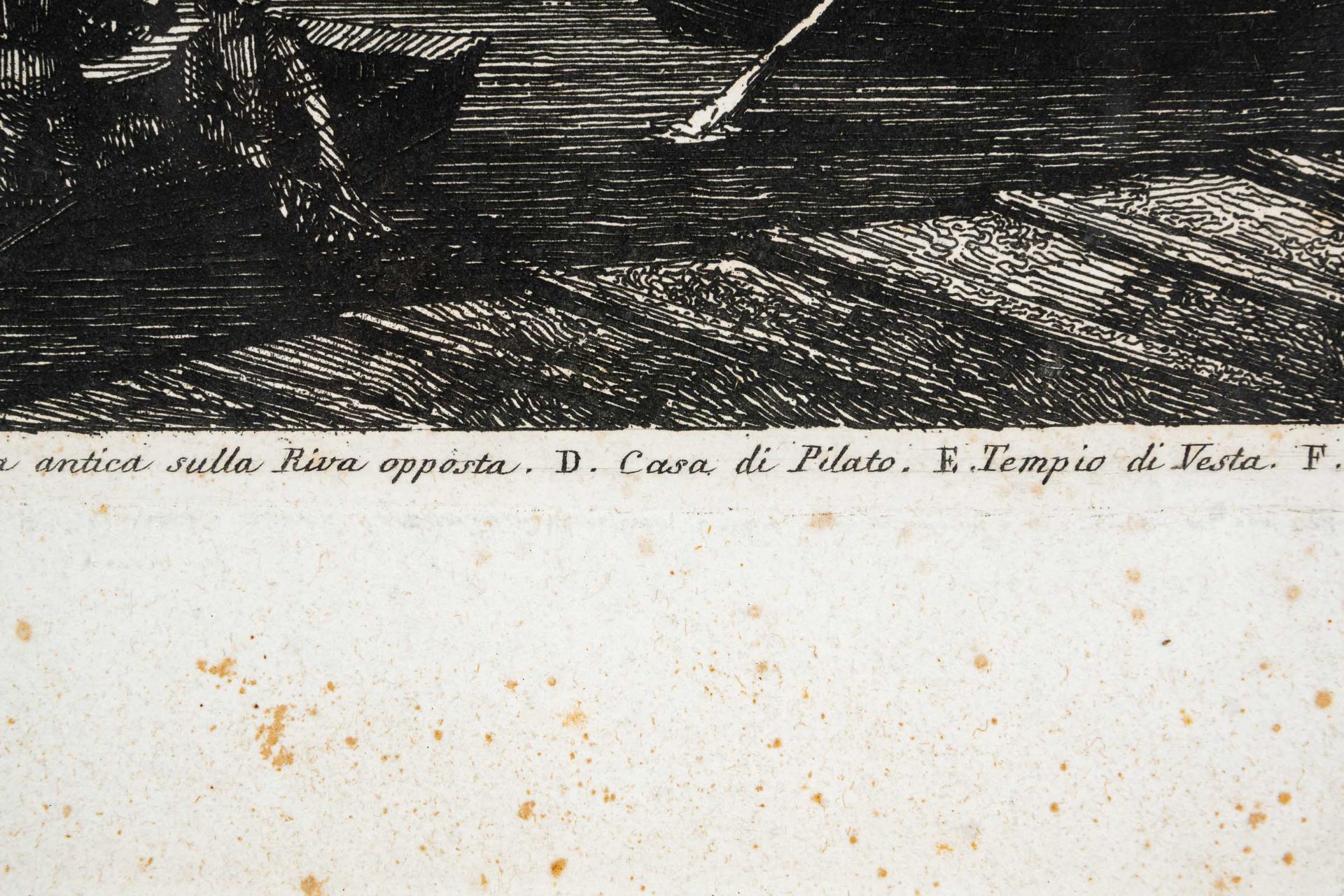 "Veduta Del Ponto Rotto" - Roma 1822. Hinter Glas gerahmte Radierung des Luigi - Image 13 of 16