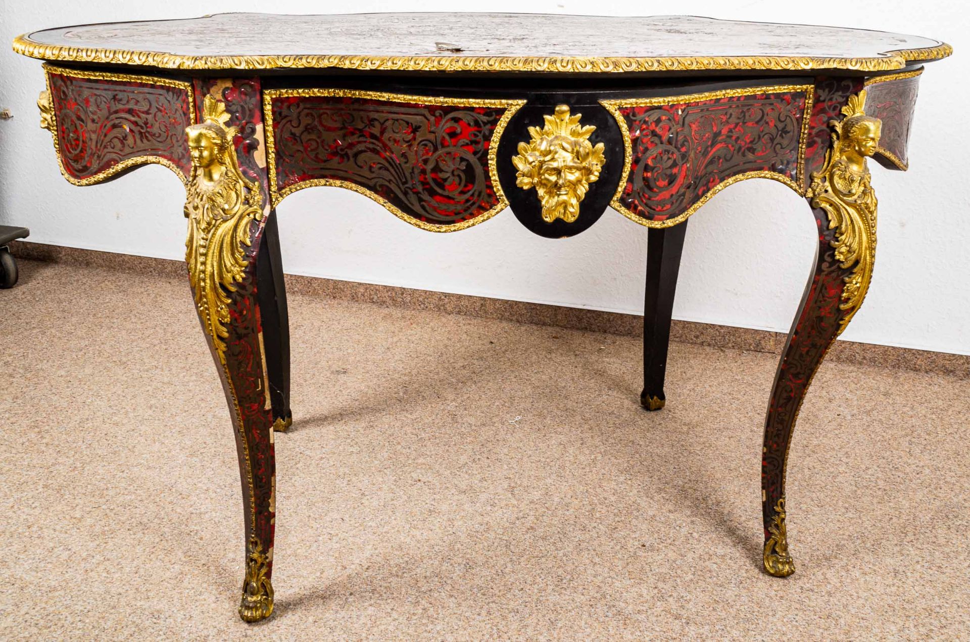 Prächtiger ovaler Salontisch/ Schreibtisch/ Mitteltisch, Frankreich, Napoleon I - Bild 3 aus 32