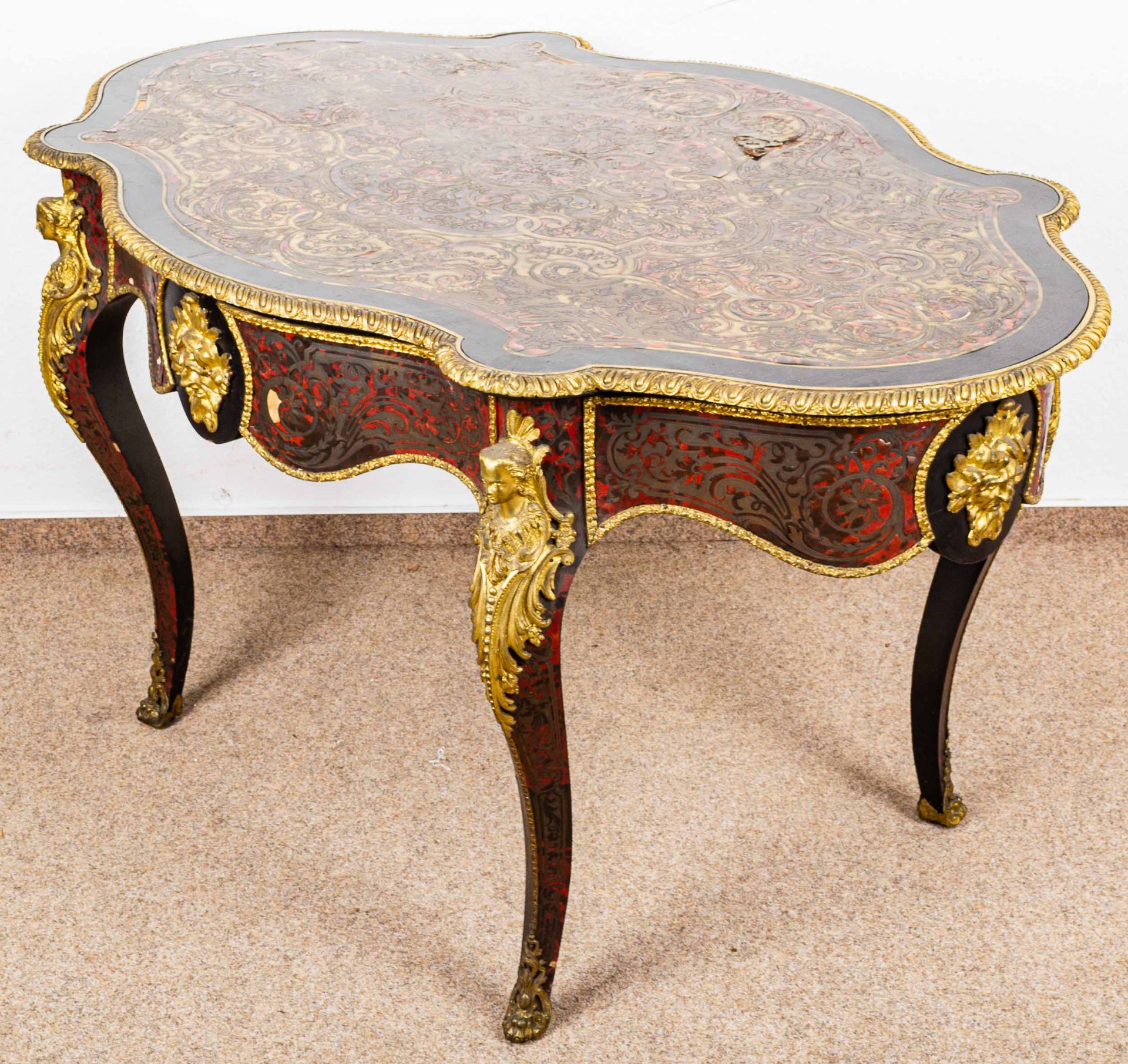Prächtiger ovaler Salontisch/ Schreibtisch/ Mitteltisch, Frankreich, Napoleon I - Bild 16 aus 32