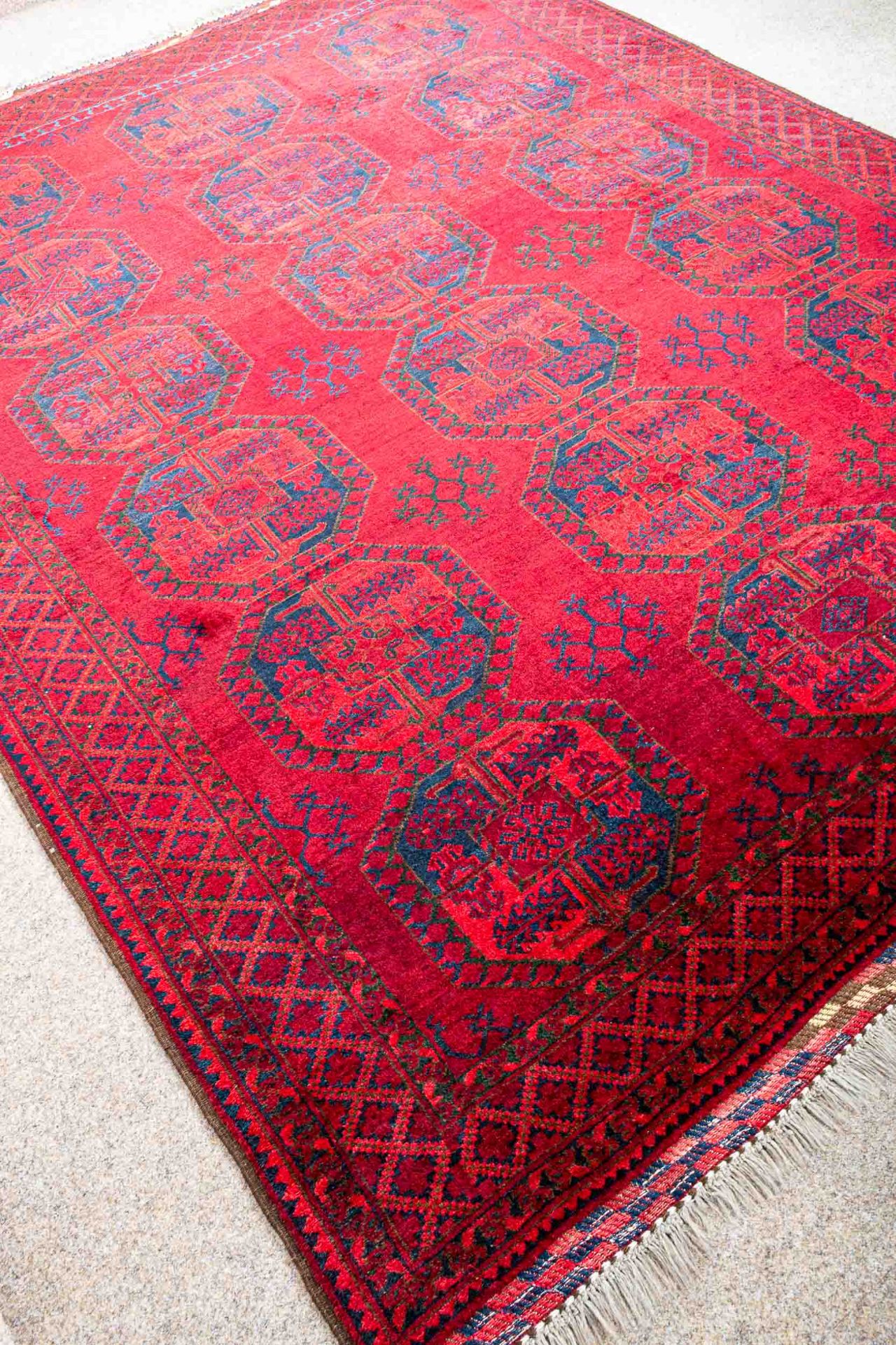 Großer Afghan - Teppich, stilisierter, geometrischer Dekor, ca. 320 X 245 cm. S - Bild 8 aus 12