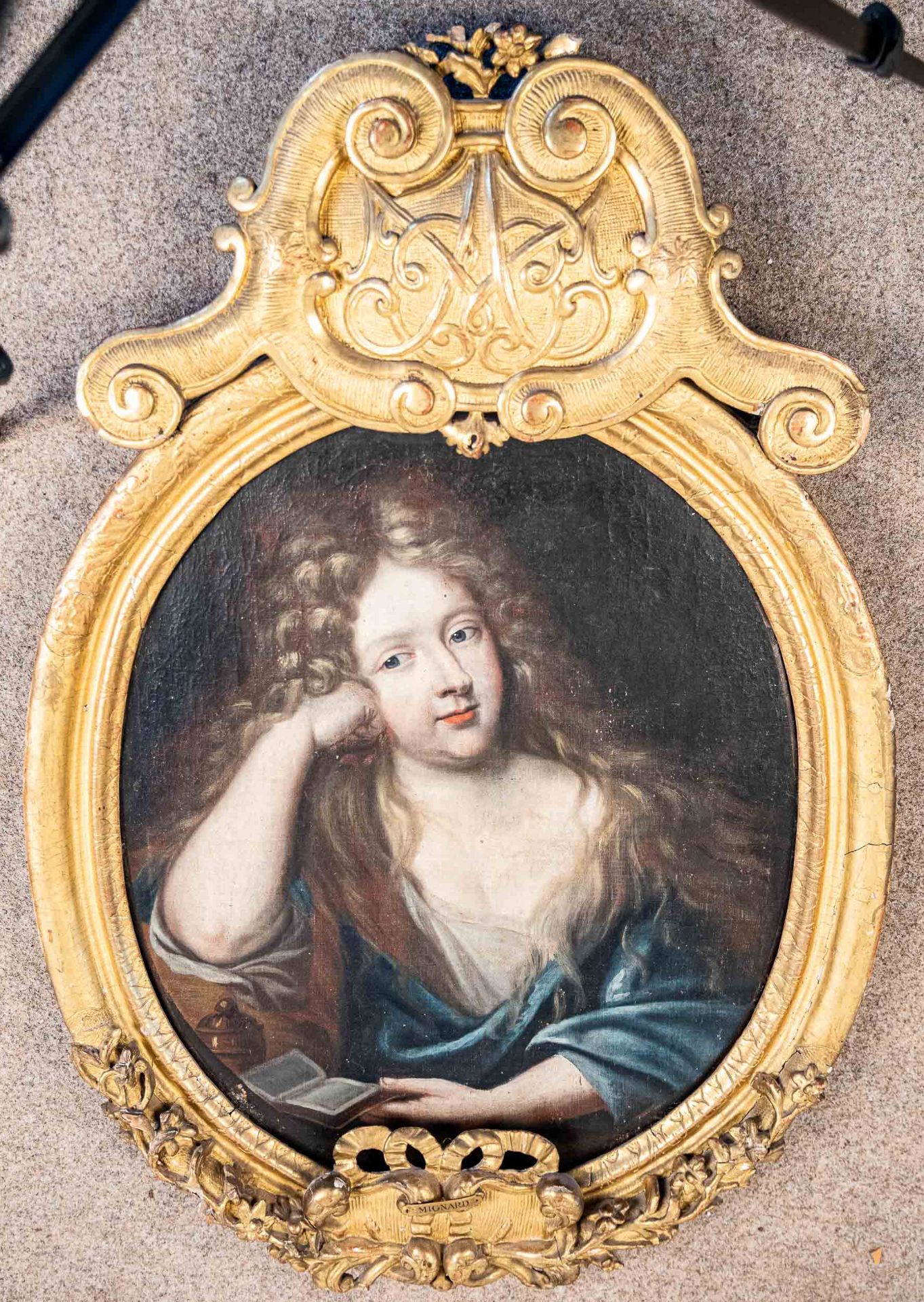 Großes ovales Portrait, Pierre Mignard ( Ä., Troyes 1612 - 1695 Paris) zuzuschr - Bild 37 aus 39