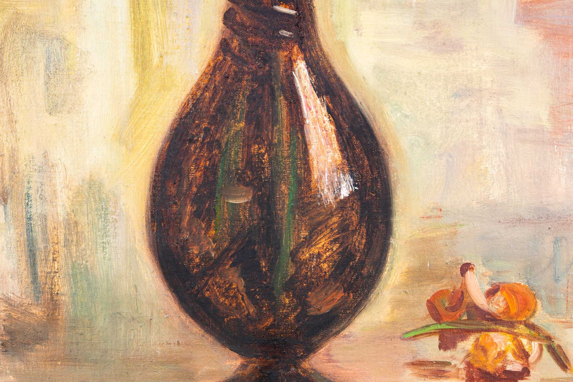 "Blumenstrauß in brauner Vase", unsigniertes Gemälde eines akademisch gebildete - Bild 9 aus 15