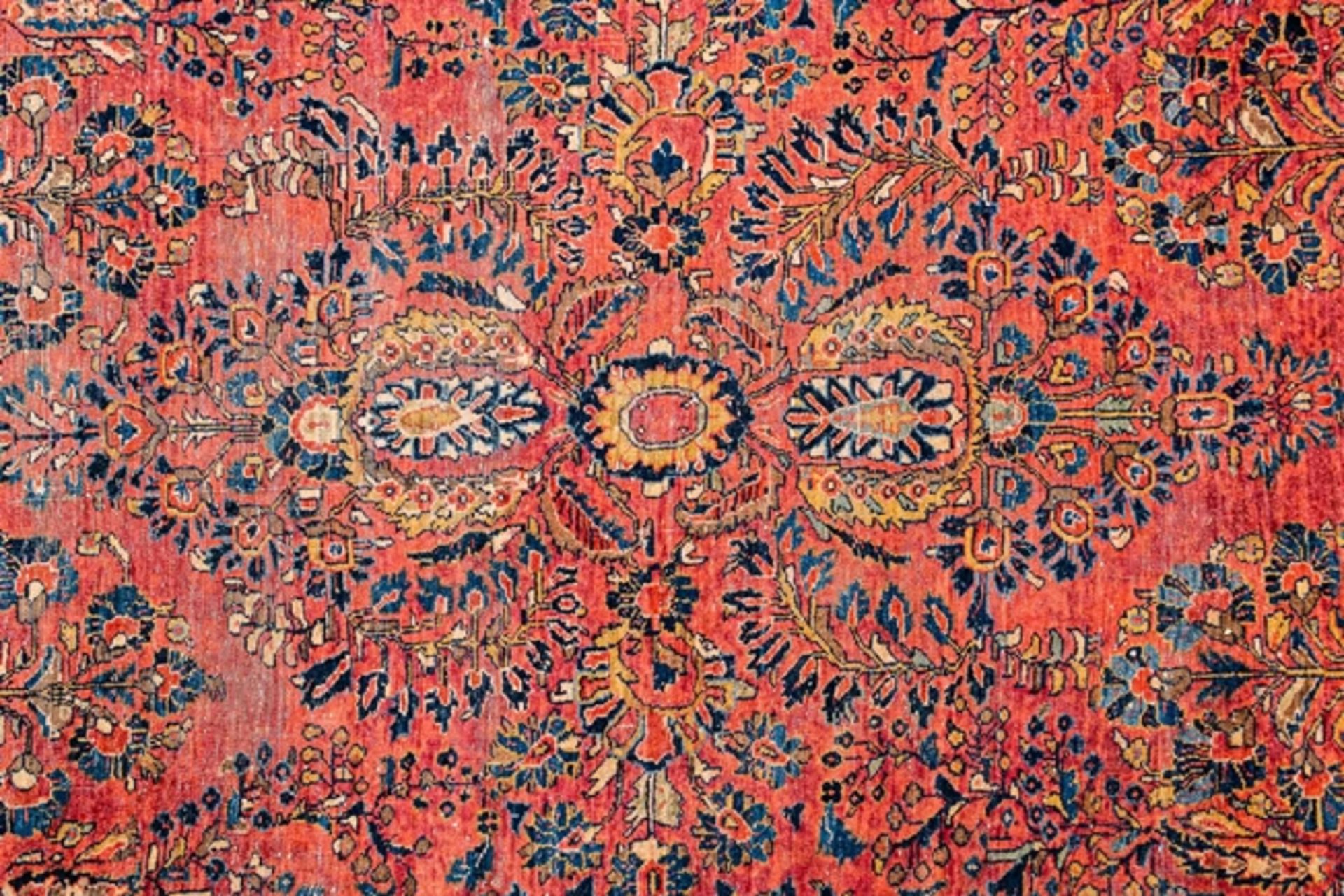 Saruk aus Westpersien um 1920, ca. 370 x 273 cm; all over floral design auf ter - Bild 2 aus 18