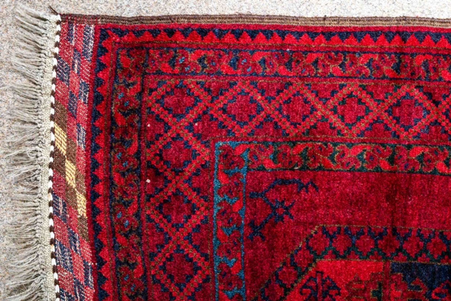 Großer Afghan - Teppich, stilisierter, geometrischer Dekor, ca. 320 X 245 cm. S - Bild 4 aus 12