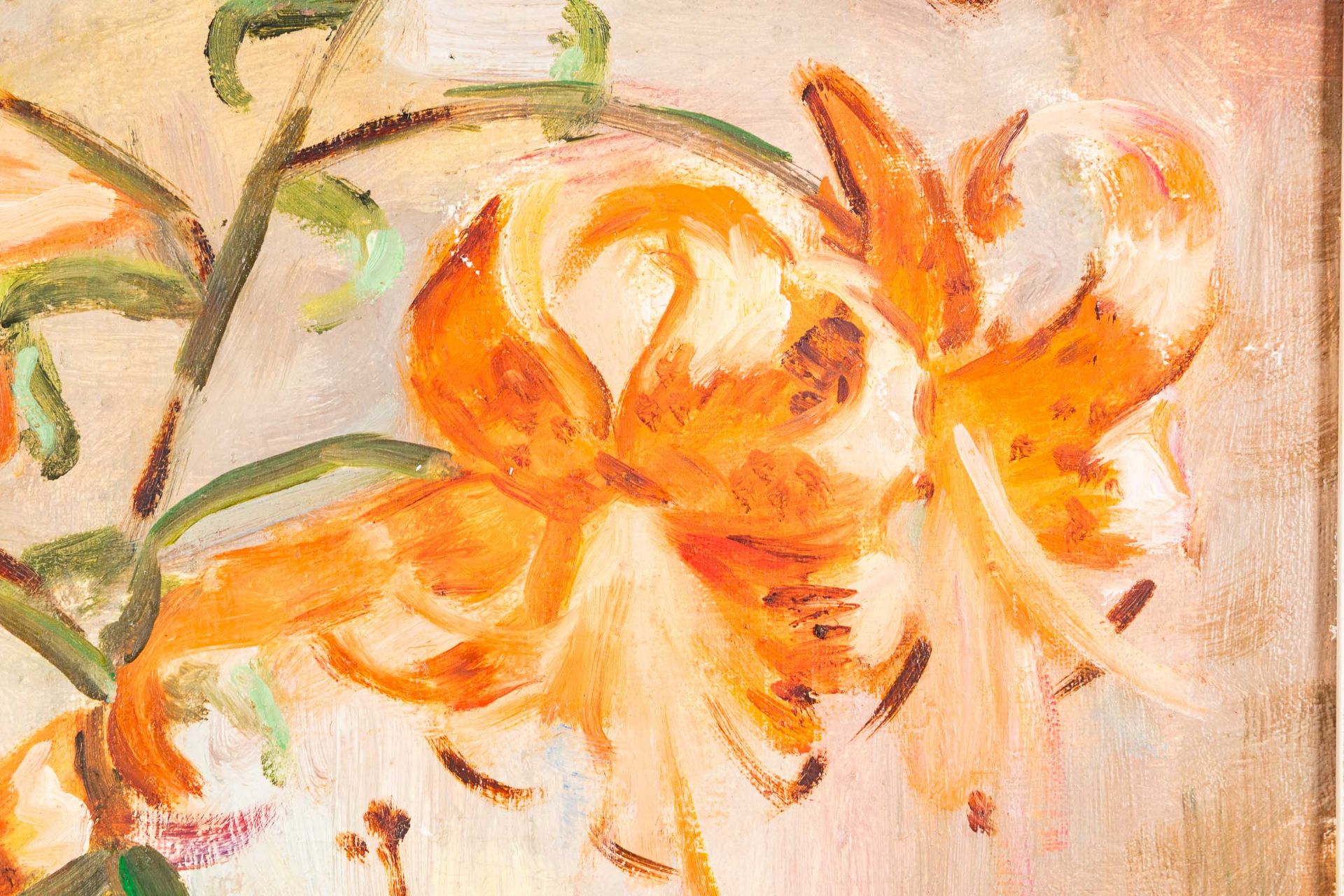 "Blumenstrauß in brauner Vase", unsigniertes Gemälde eines akademisch gebildete - Bild 6 aus 15