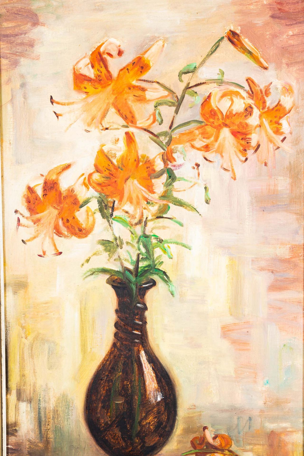 "Blumenstrauß in brauner Vase", unsigniertes Gemälde eines akademisch gebildete - Bild 3 aus 15