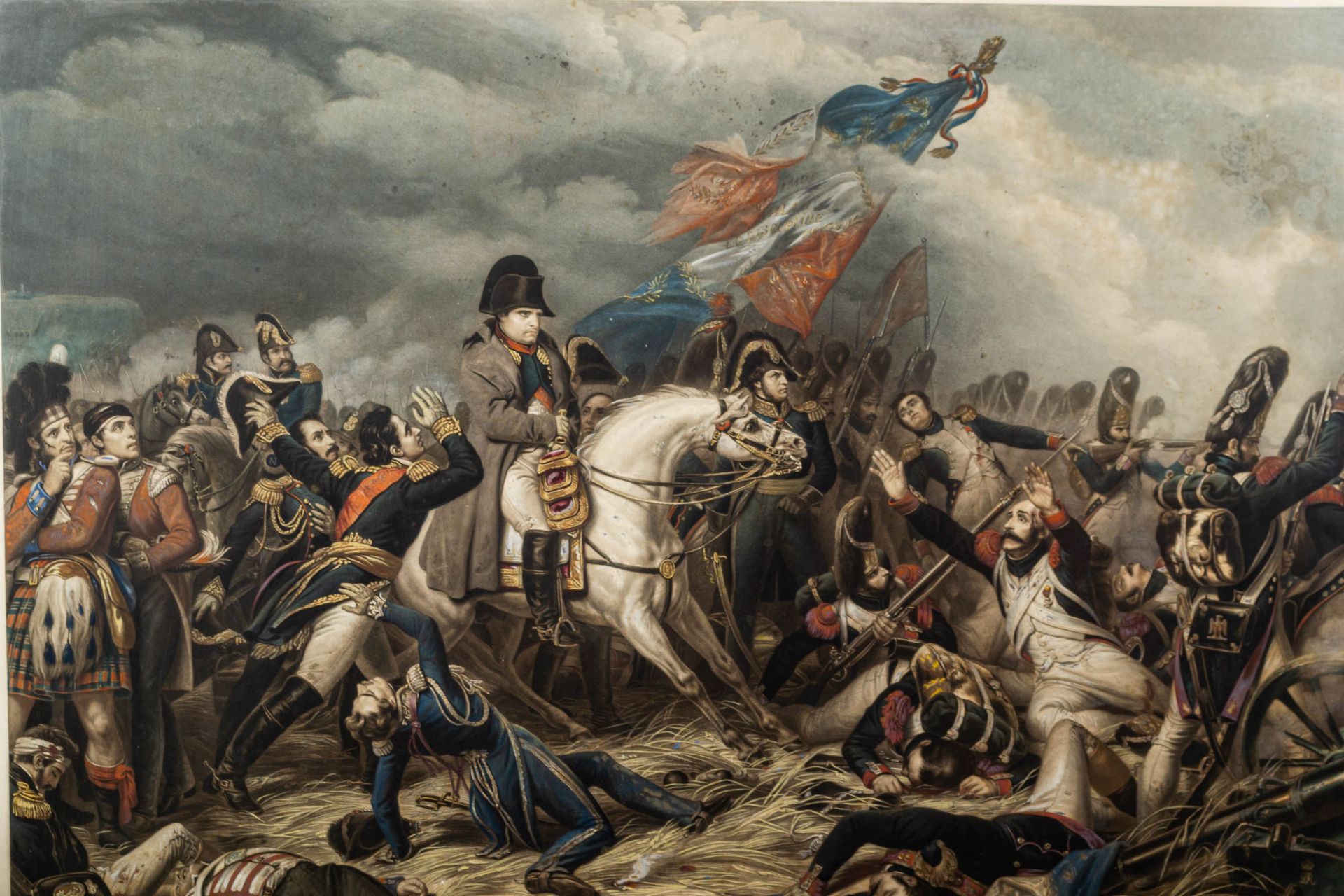 "Bataille de Waterloo" ( 18. Juin 1815); großer dekorativer hinter Glas gerahmt - Image 2 of 11