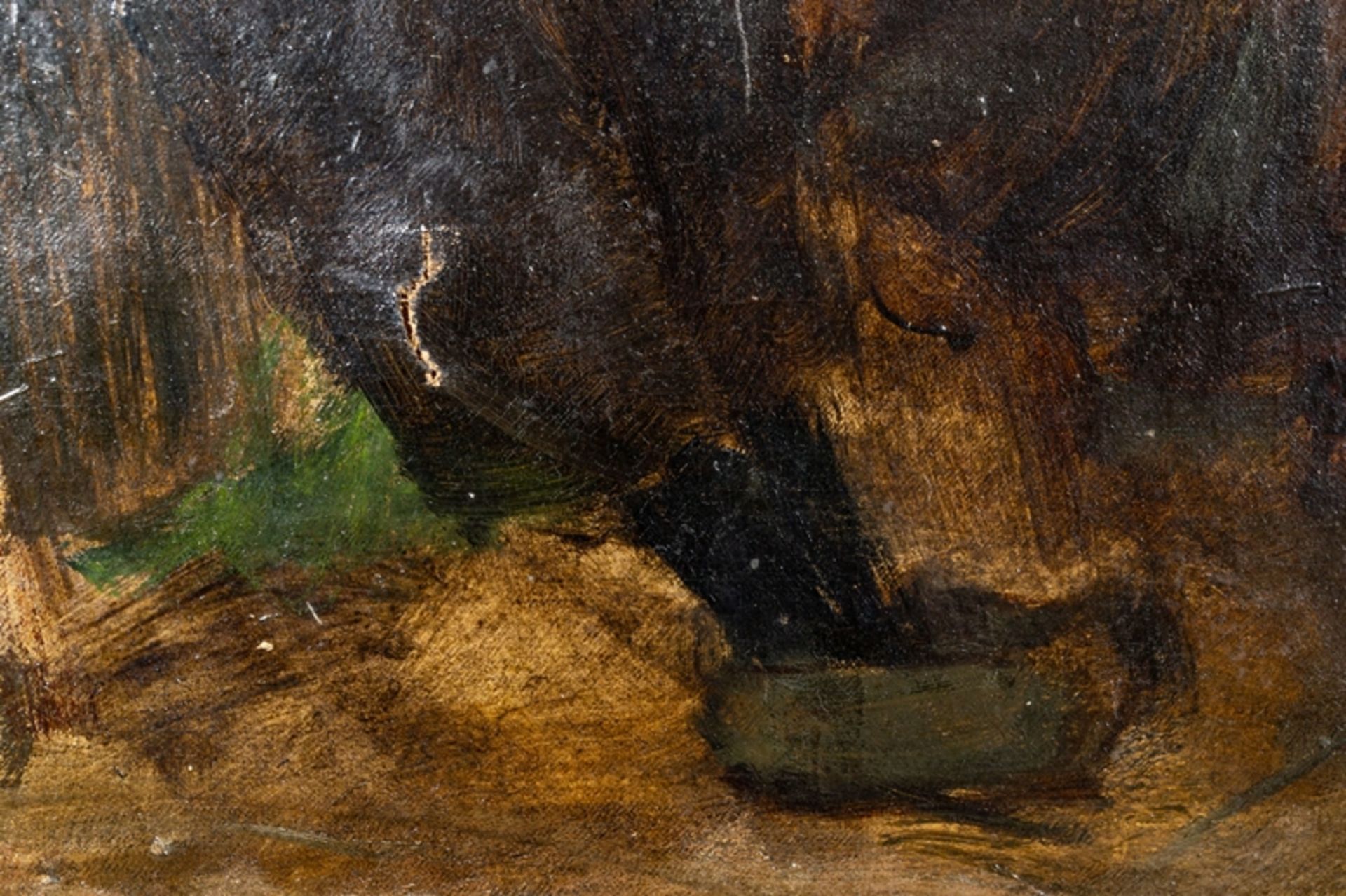 "Holländisches Städtchen mit Fußvolk" - Gemälde, Ö auf Leinwand, unten rechts m - Bild 8 aus 11