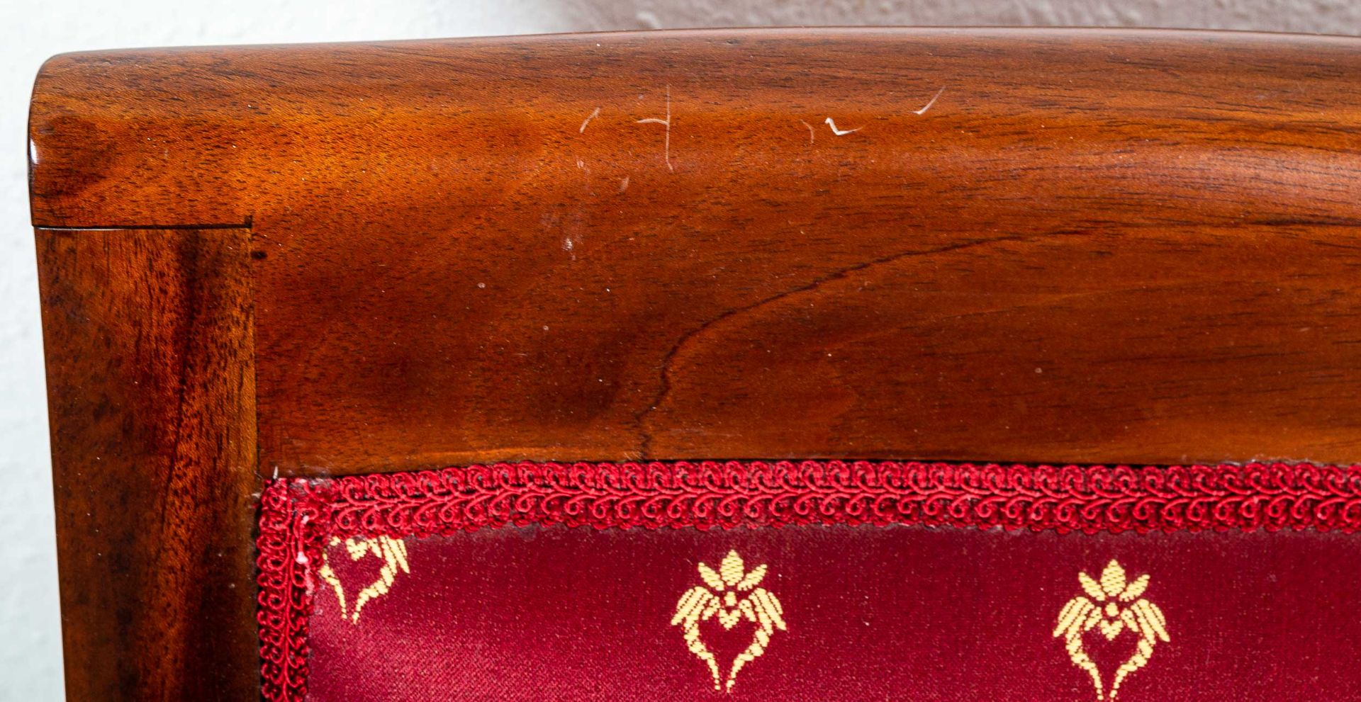 Eleganter Armlehnstuhl im Empire-Stil, geschwungene Armlehnen mit geschnitzten - Image 12 of 13