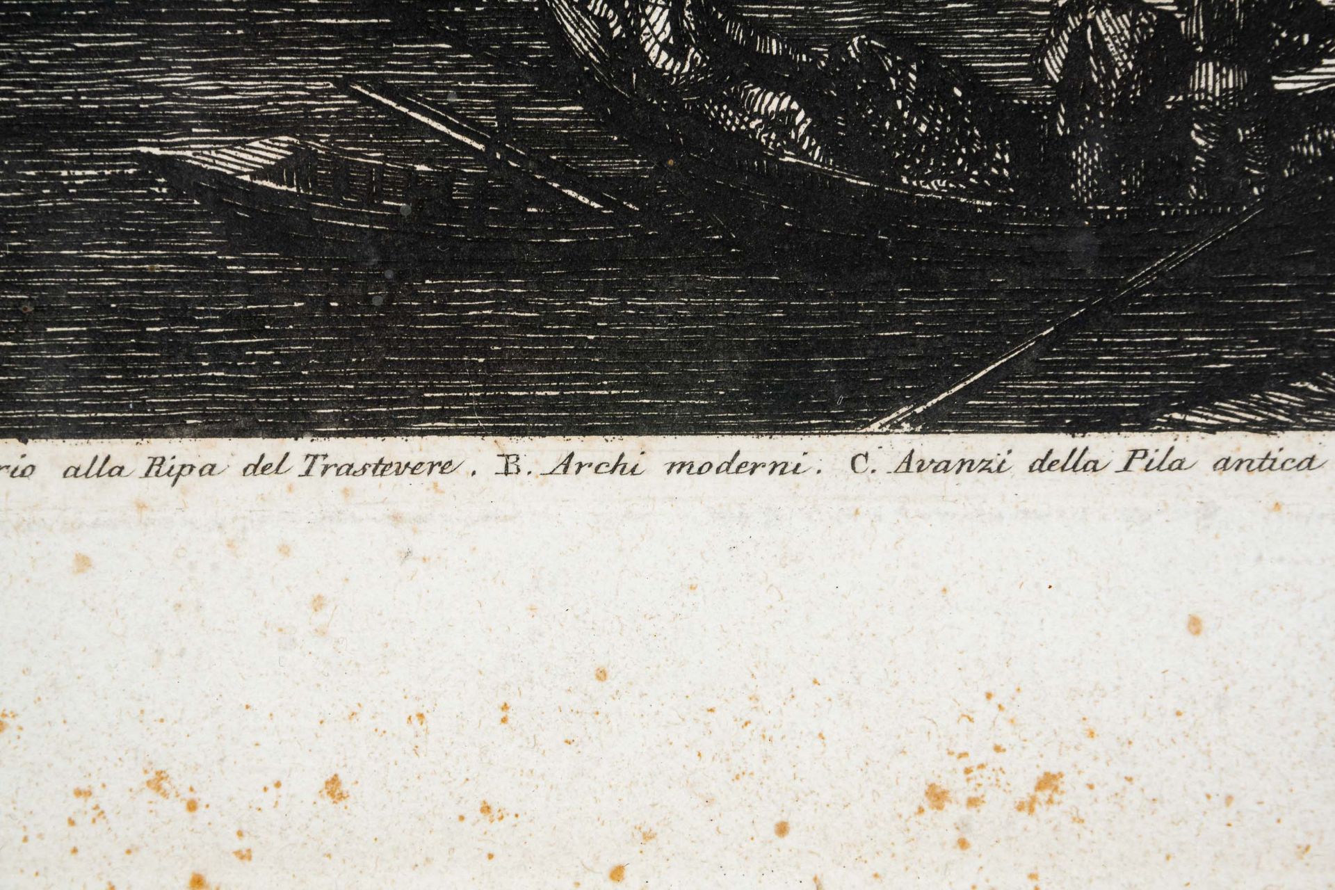 "Veduta Del Ponto Rotto" - Roma 1822. Hinter Glas gerahmte Radierung des Luigi - Image 12 of 16