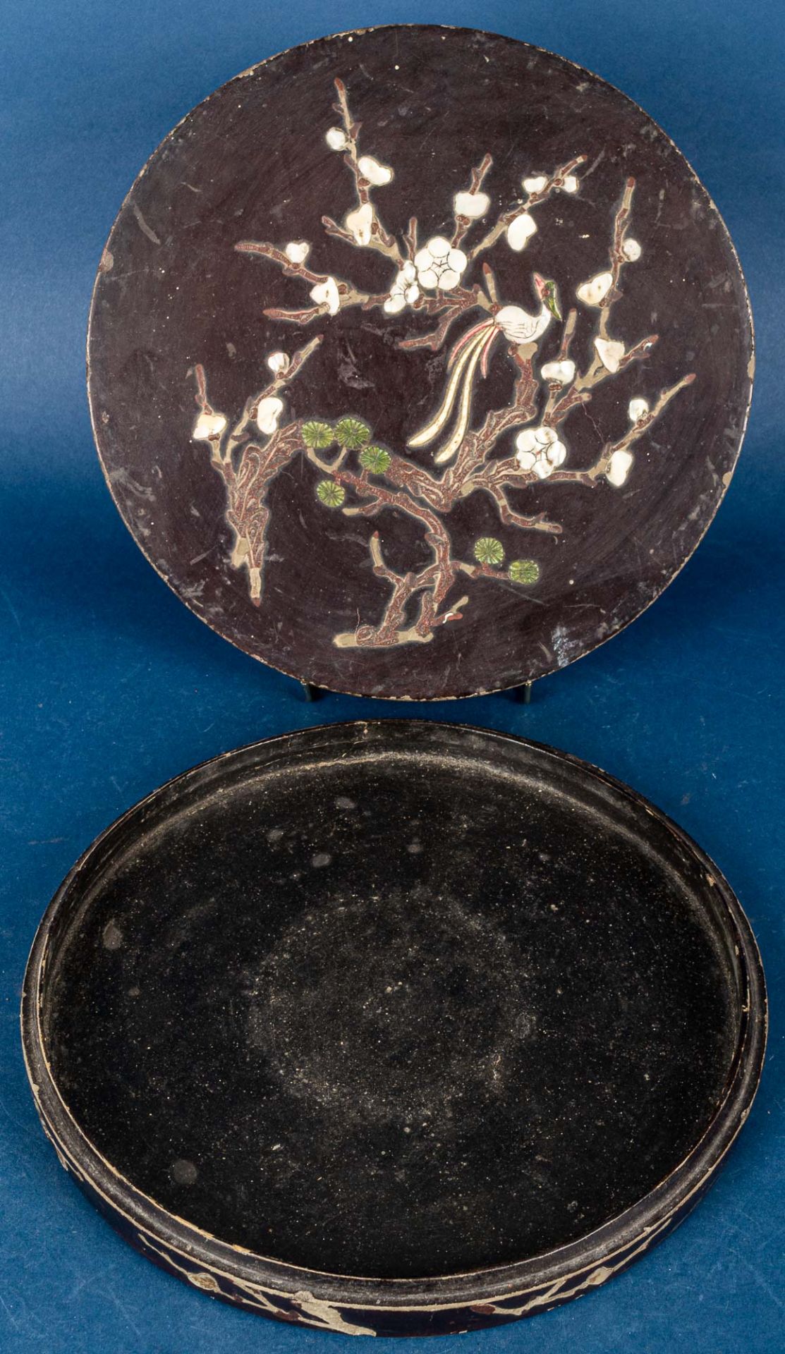 Rundes Vorspeisenset in schwarzem Lackkasten, China Qing - Dynastie, Anfang 20. Jhdt., Durchmesser  - Bild 6 aus 8