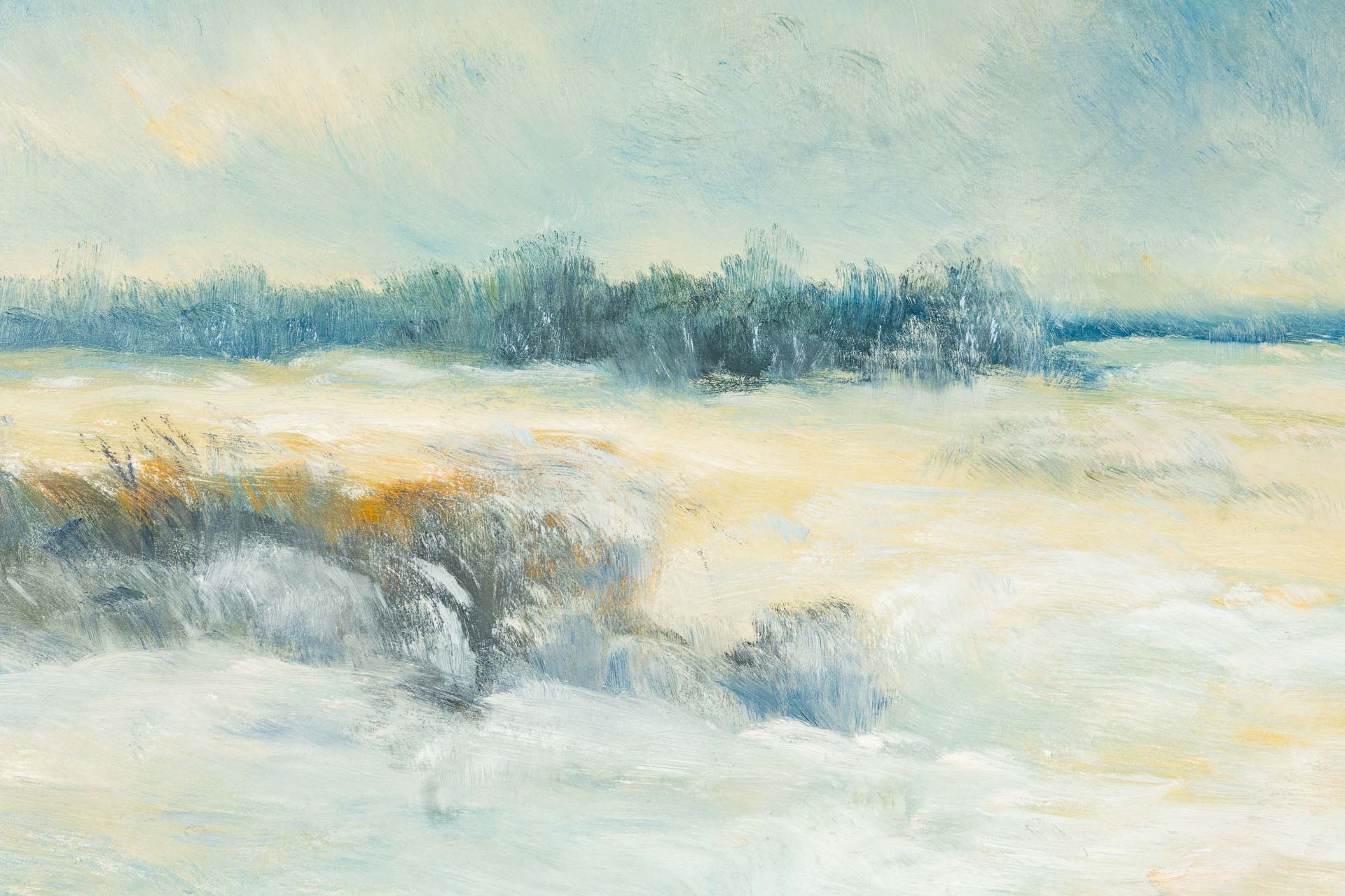 "Wintertag im Moor" - Gemälde, Öl auf Hartfaserplatte ca. 60 x 90 cm, signiert F. Szerbakow = Fedor - Image 9 of 15
