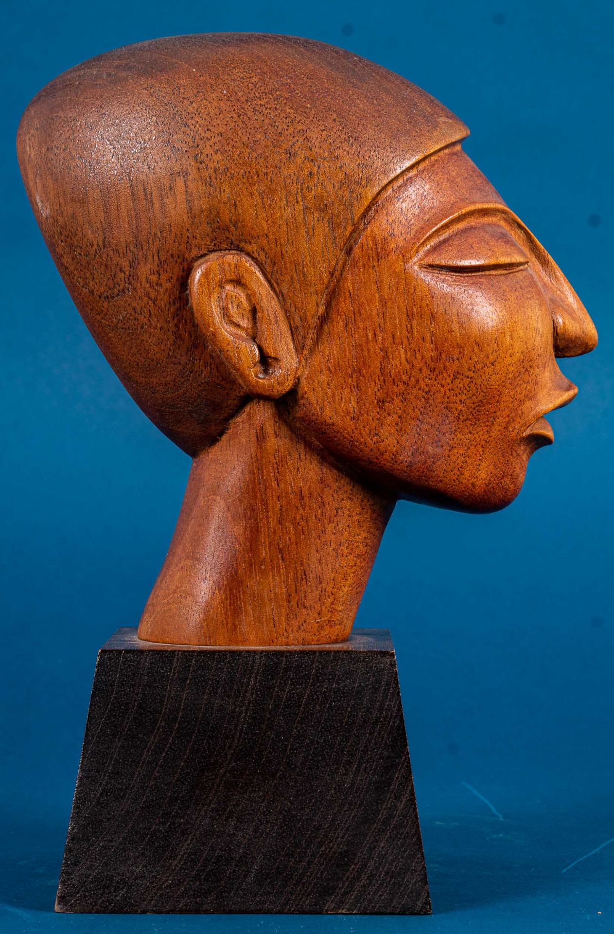 Kopf eines jungen Mannes, geschnitzter Holzkopf des Jose´ Pinal (1913 - 1983), war ein bekannter me