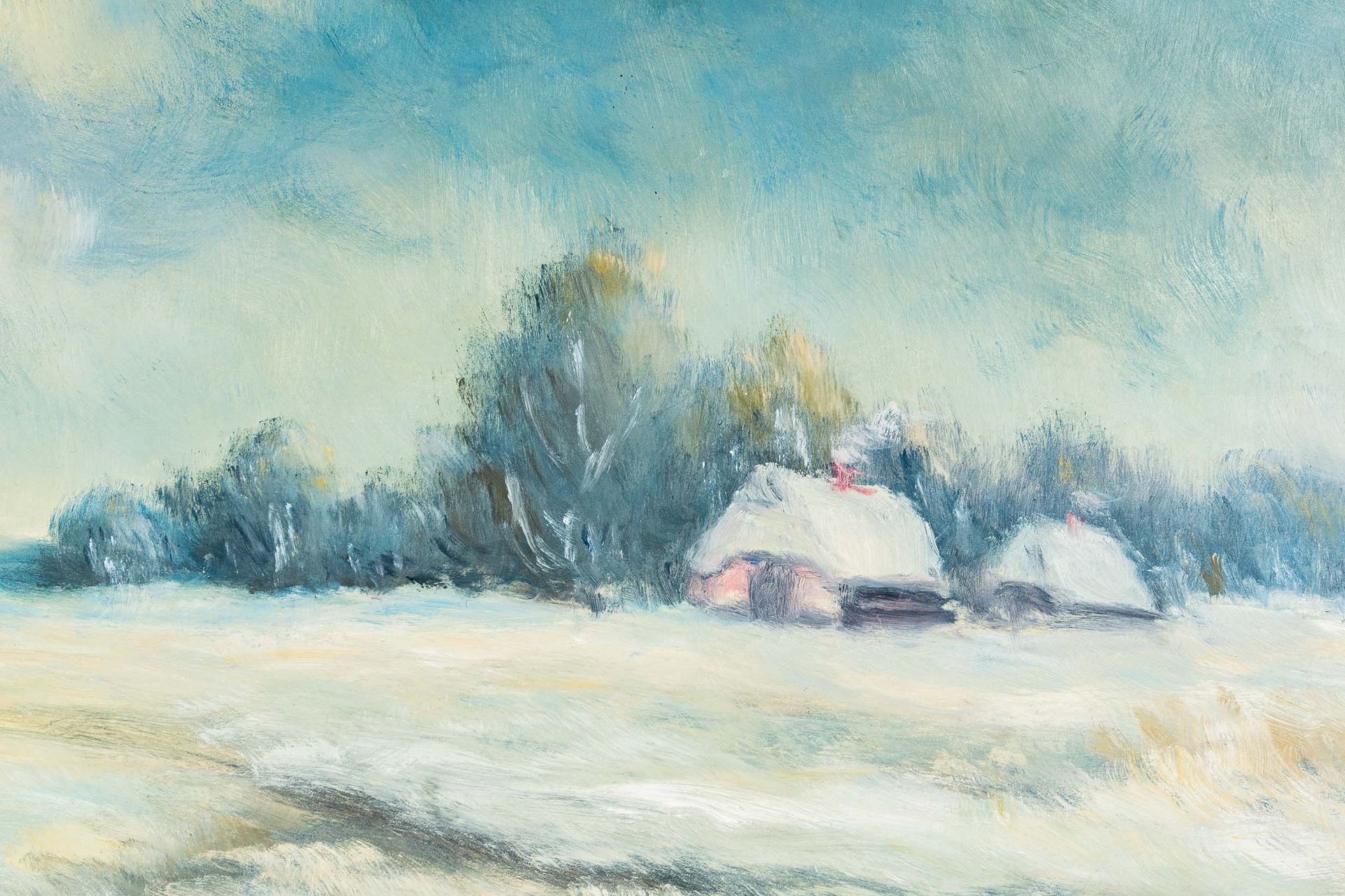 "Wintertag im Moor" - Gemälde, Öl auf Hartfaserplatte ca. 60 x 90 cm, signiert F. Szerbakow = Fedor - Image 5 of 15
