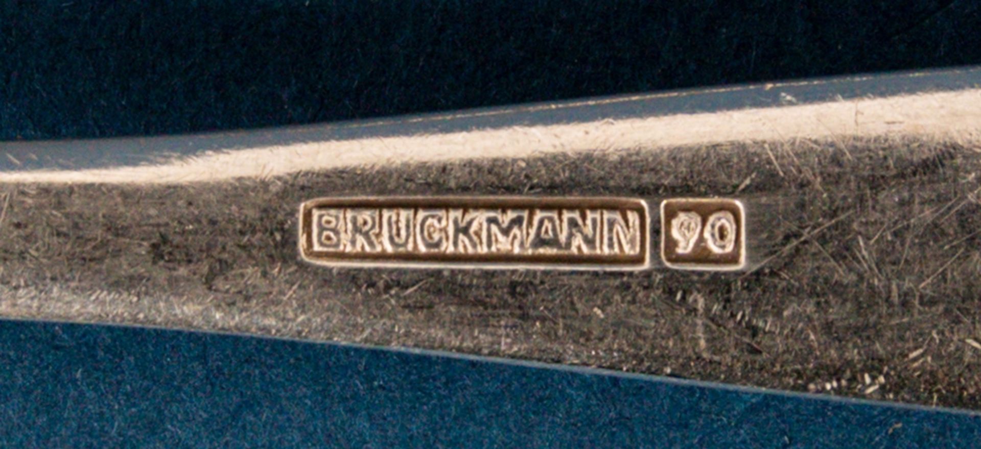 78teiliges "BRUCKMANN" Speisebesteck für mehrere Personen. 90er Auflagesilber, zusammen ca. 342 gr. - Image 3 of 4