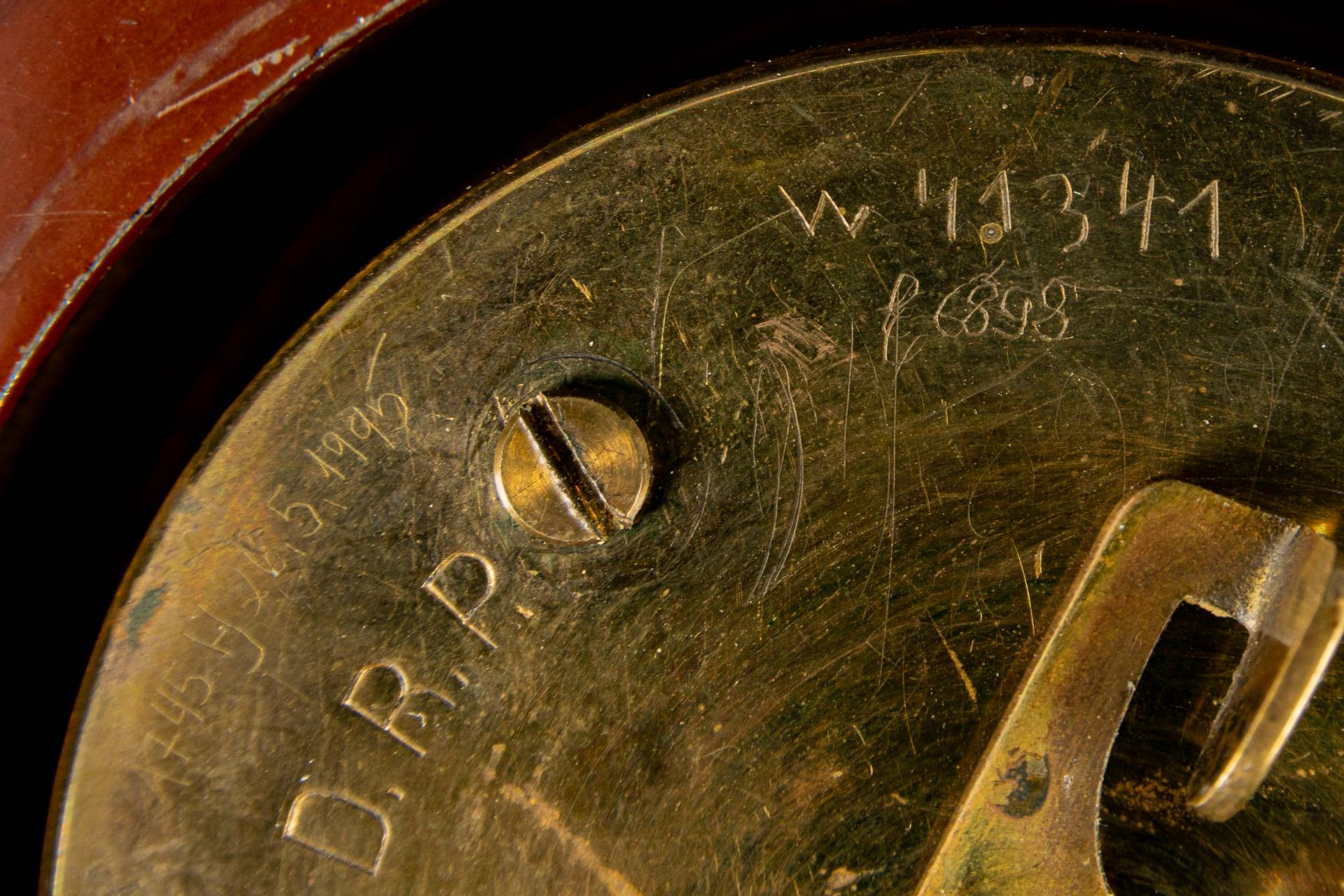 Antiker Reiseuhr/Tischuhr sog. "Carriage Clock", verglastes Messinggehäuse, Klappzahlen-Anzeige, Ju - Bild 13 aus 14