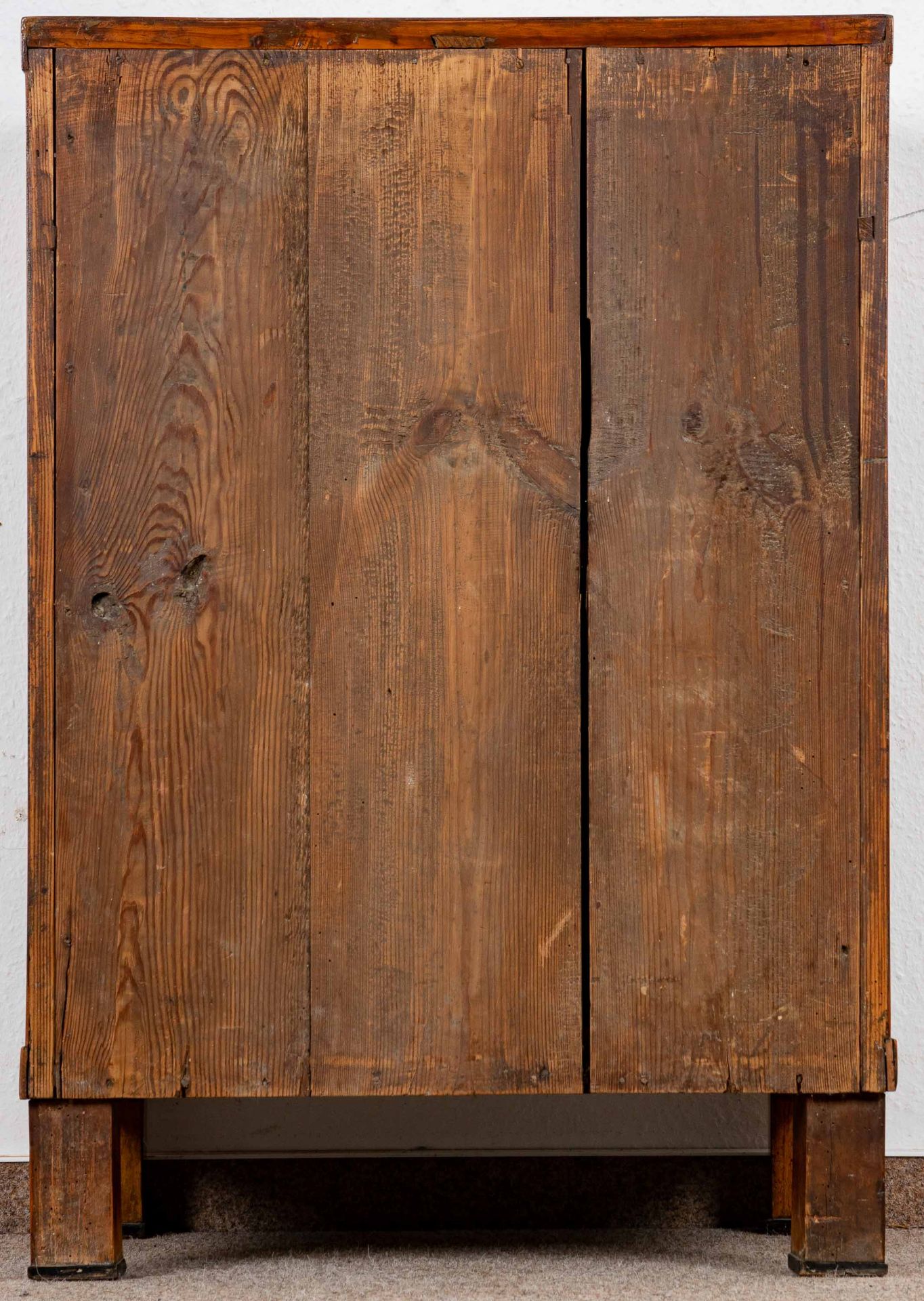 Eintüriger Halbschrank/Pfeilerschränkchen, süddeutsches Biedermeier um 1820/30, Kirschbaum massiv & - Bild 14 aus 14