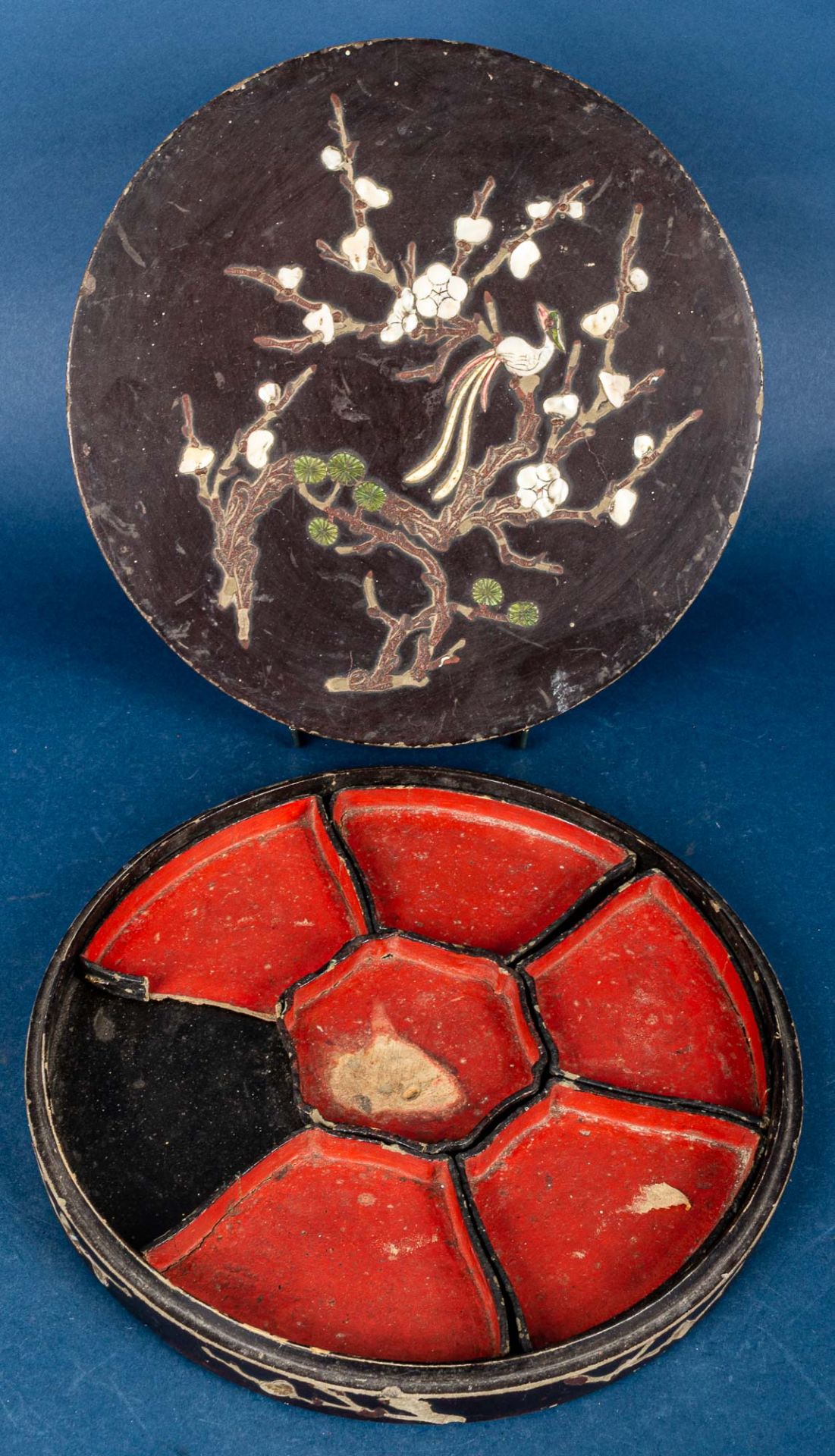Rundes Vorspeisenset in schwarzem Lackkasten, China Qing - Dynastie, Anfang 20. Jhdt., Durchmesser  - Bild 7 aus 8