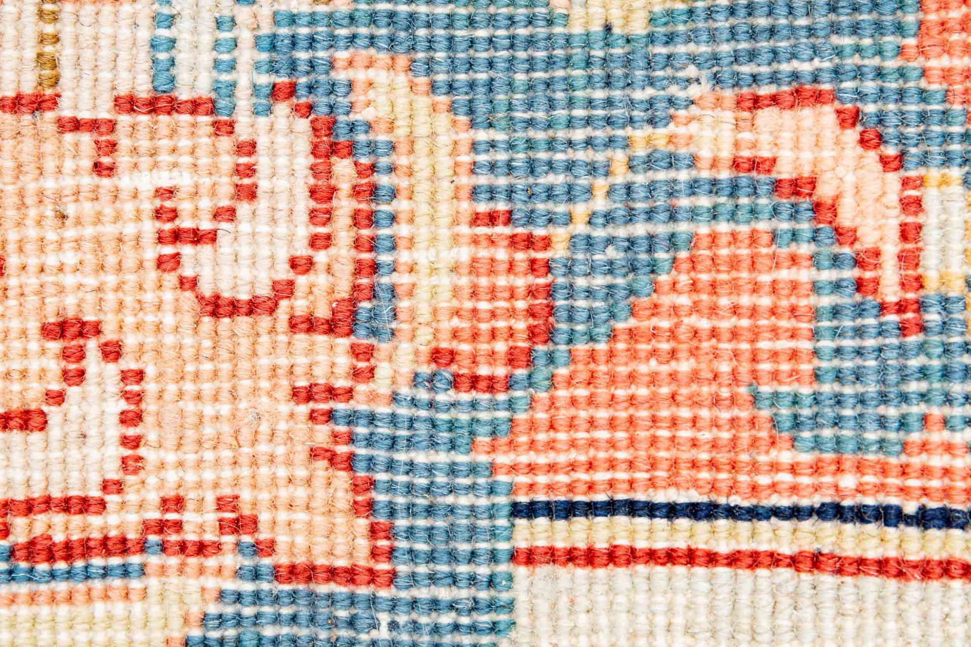 Kleine Täbriz Brücke, älter, Wolle geknüpft auf Baumwolle. Format ca. 152 x 98 cm; im floralen Sti - Image 5 of 5