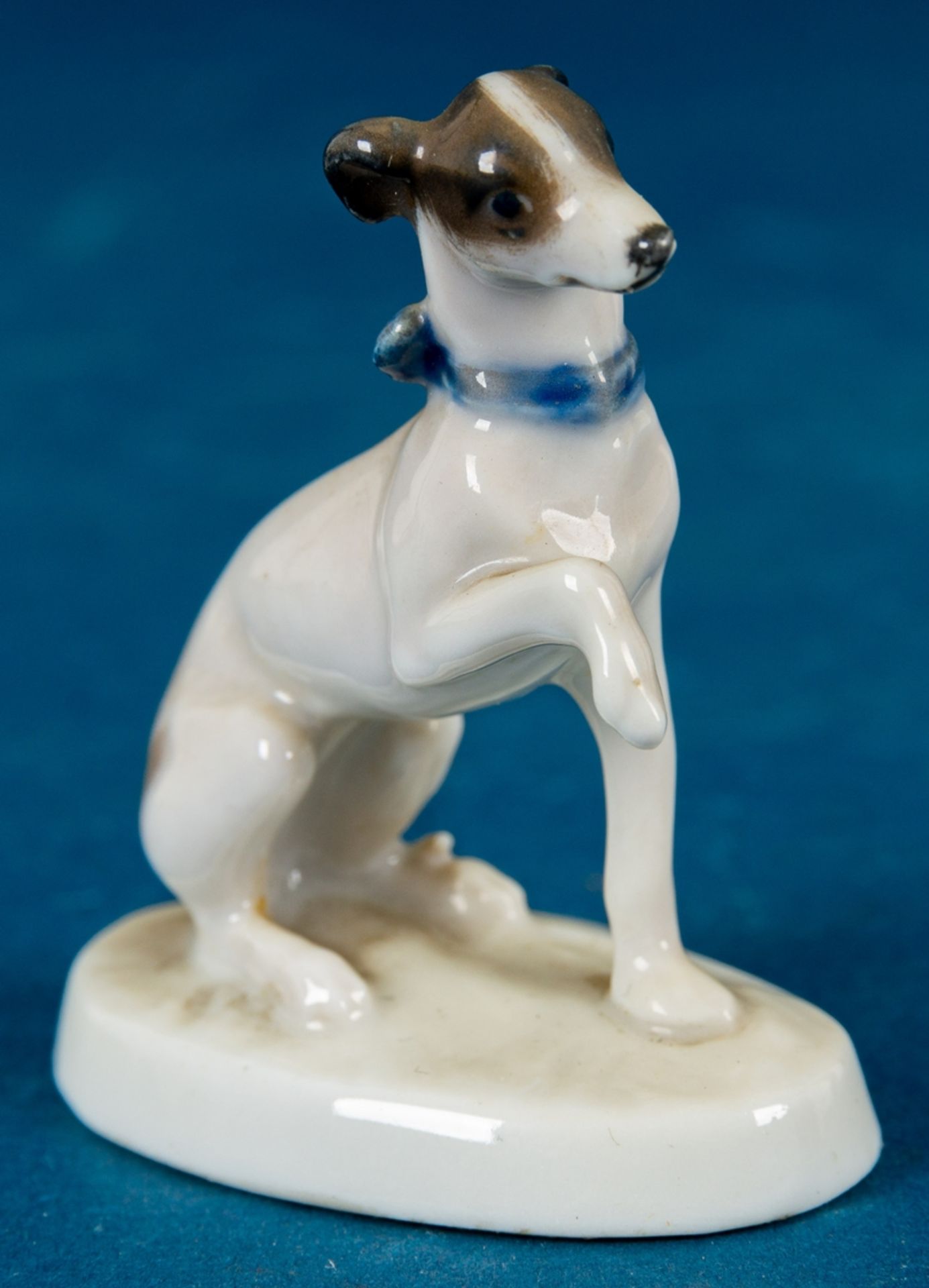 "Terrier" der Marke Rosenthal, kleine Porzellanfigur eines jungen Vorstehhundes, das Pfötchen geben - Image 2 of 8