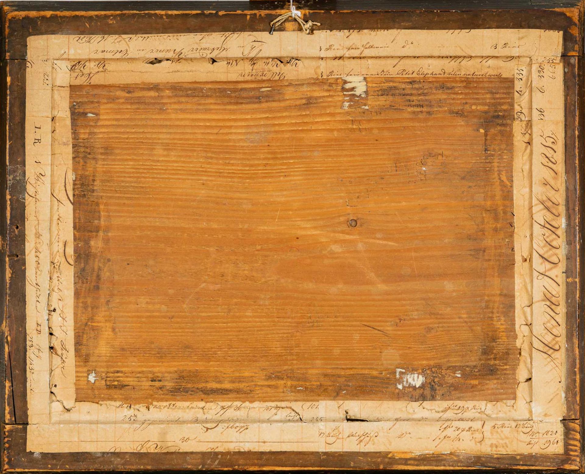 Antiker Obstholzrahmen, Biedermeier um 1830, Profilbreite ca. 4,4 cm, lichtes Innenmaß ca. 2,48 x 3 - Bild 7 aus 7