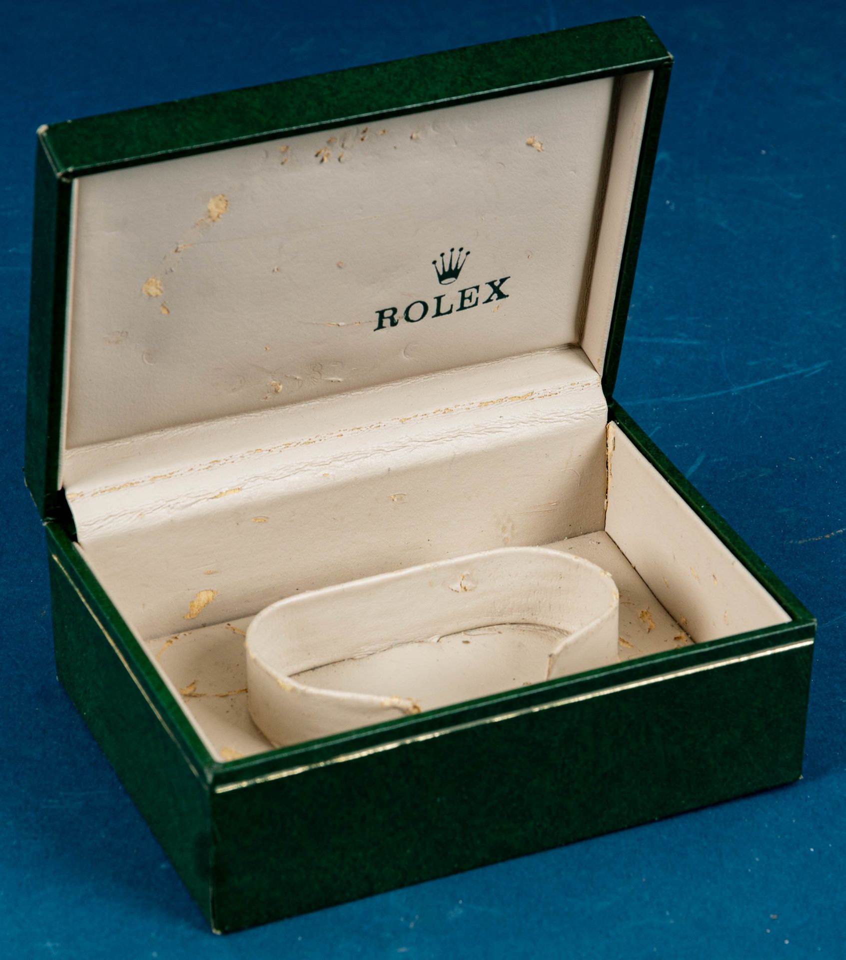Orig. Rolex-Uhrenbox, 2. Hälfte 20. Jhdt.; guter, unperfekter Erhalt.