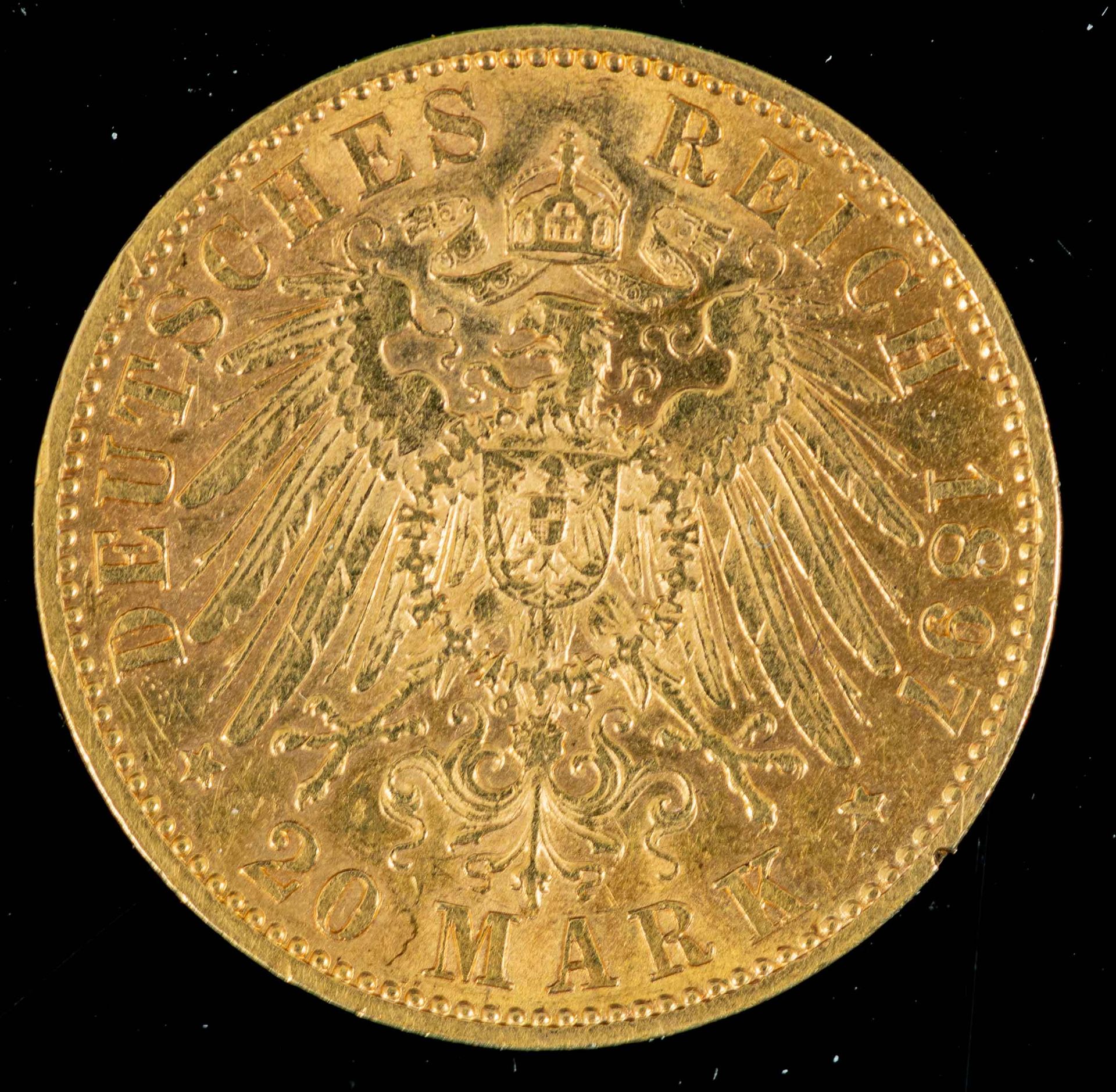 20 Reichsmark "Goldmark", Hessen - 1897. - Image 2 of 2