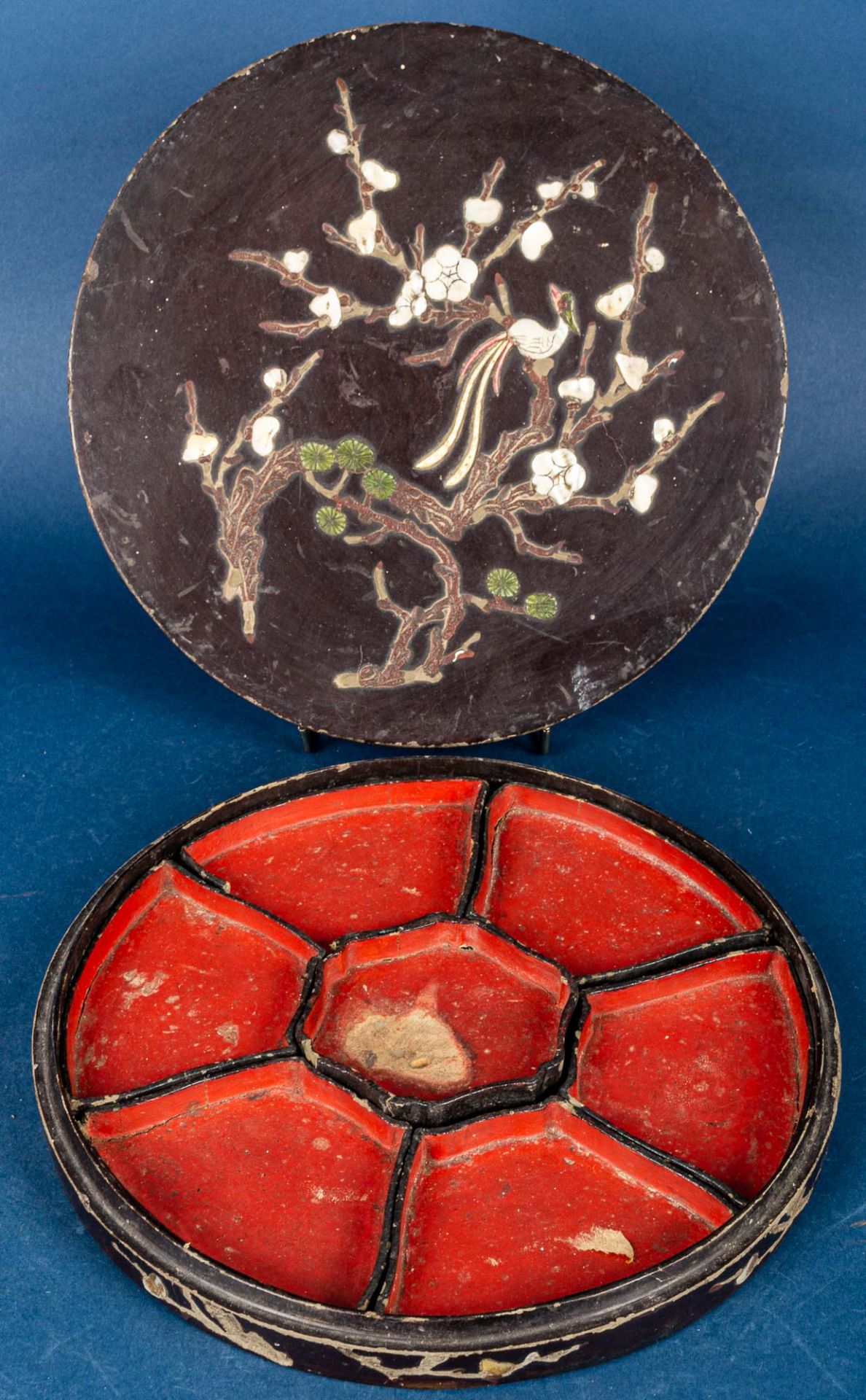 Rundes Vorspeisenset in schwarzem Lackkasten, China Qing - Dynastie, Anfang 20. Jhdt., Durchmesser  - Bild 4 aus 8