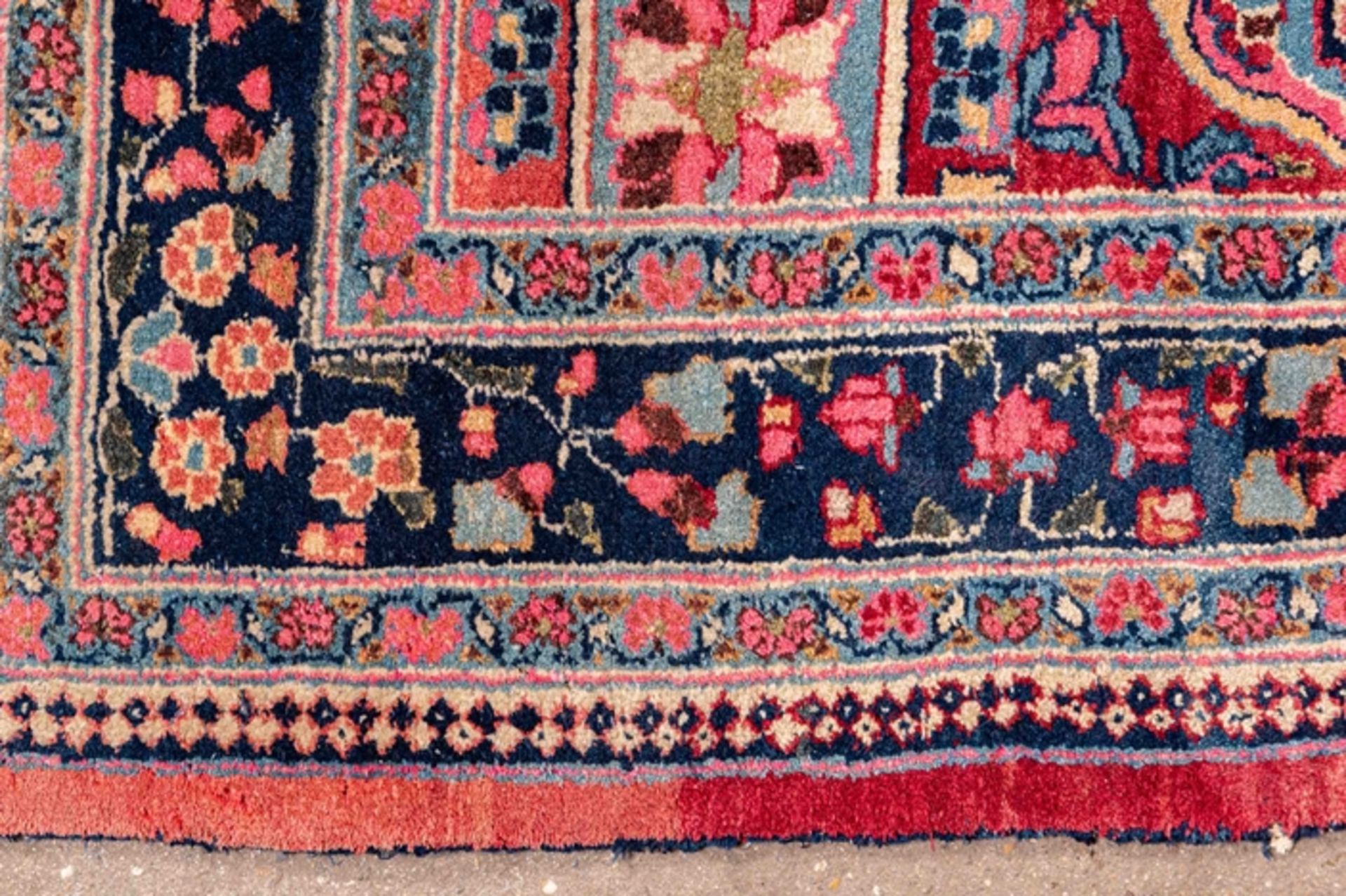 Großer Mesched aus Ostpersien, Schloss-Palastteppich antik, Anfang 20. Jhdt. Wolle geknüpft auf Bau - Image 12 of 14