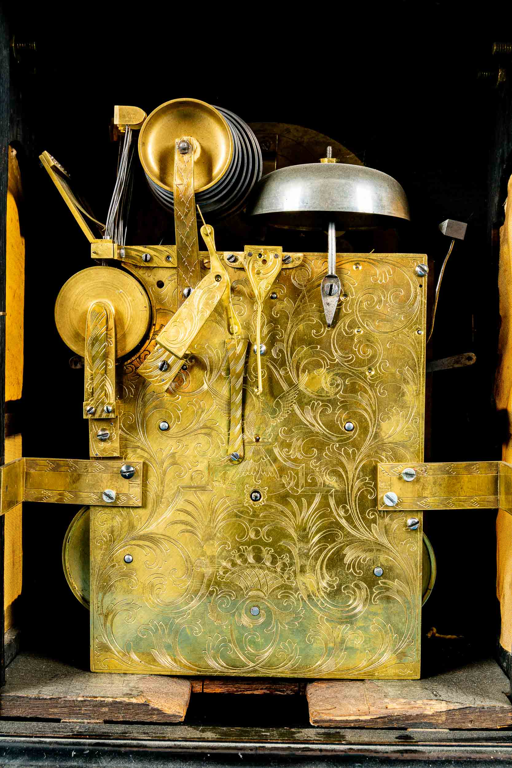 Antike engl. Bracket-Clock des Uhrmachers Nicholas Lambert, um 1760/70, mit Carillon-Spielwerk; ung - Bild 20 aus 31