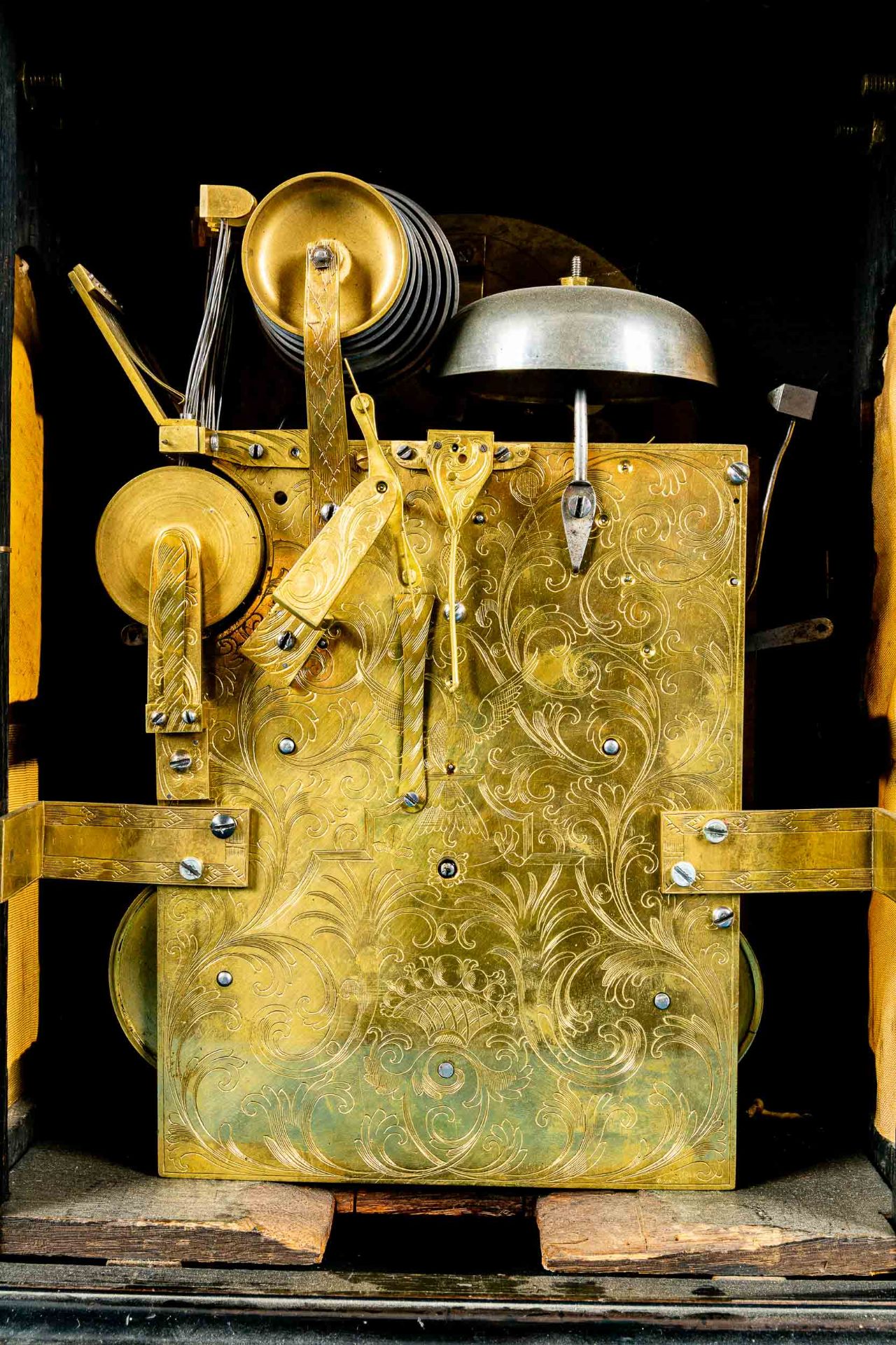 Antike engl. Bracket-Clock des Uhrmachers Nicholas Lambert, um 1760/70, mit Carillon-Spielwerk; ung - Image 20 of 31