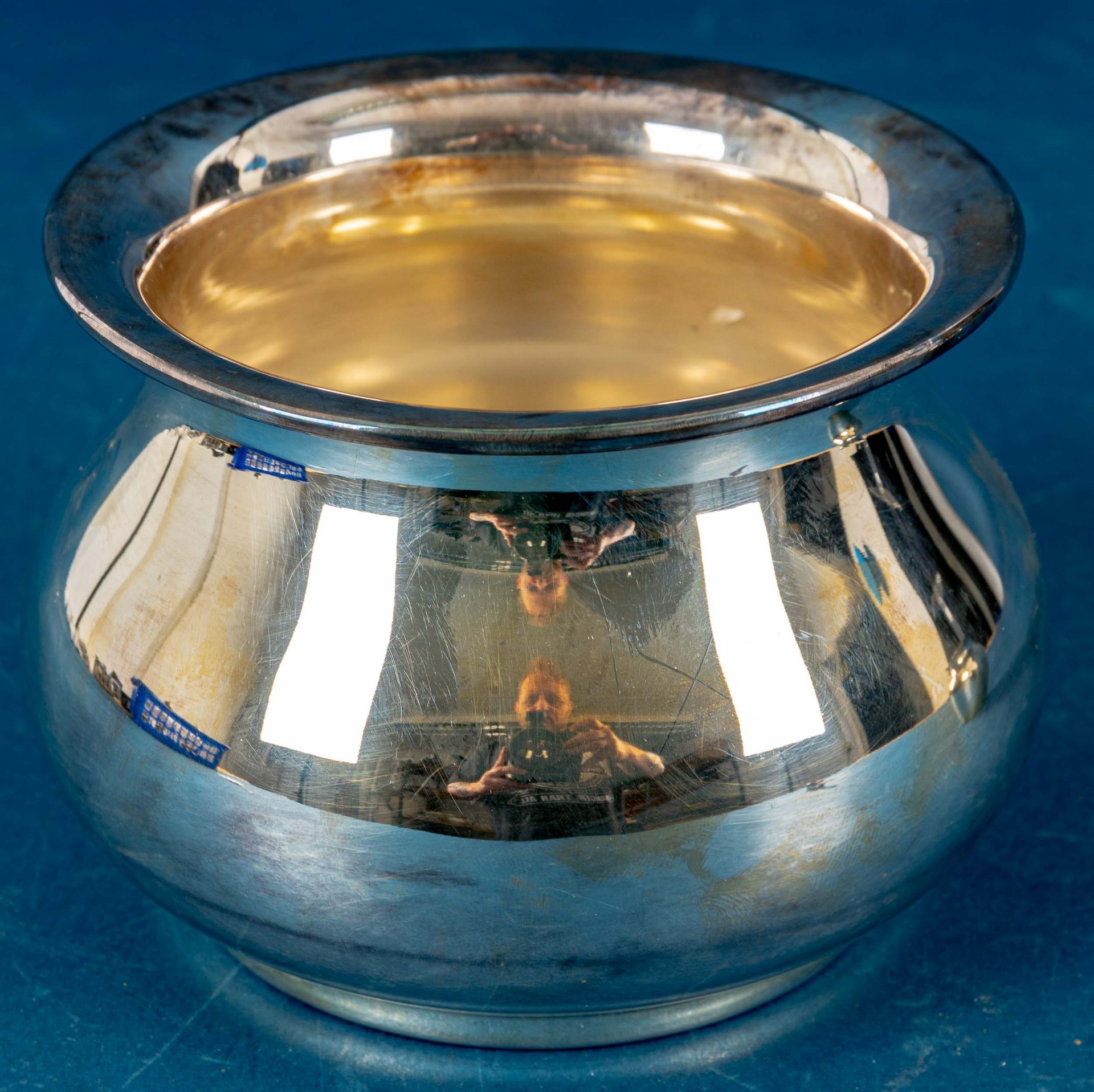 2 Tischvasen, Silber, bestehend aus großer bauchiger Vase aus 800er Silber (ca. 194 gr.), Höhe ca.  - Bild 4 aus 7