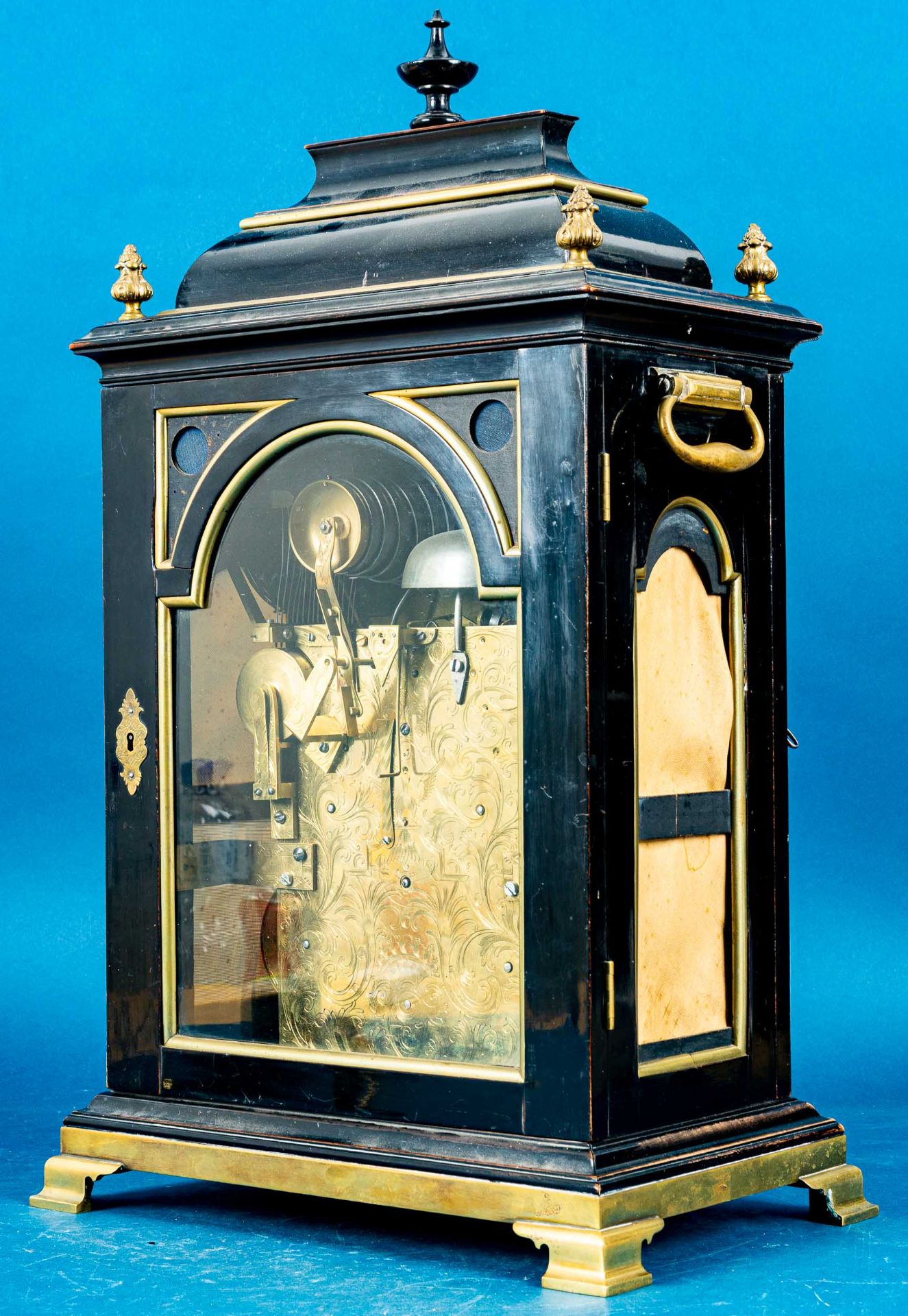 Antike engl. Bracket-Clock des Uhrmachers Nicholas Lambert, um 1760/70, mit Carillon-Spielwerk; ung - Image 4 of 31