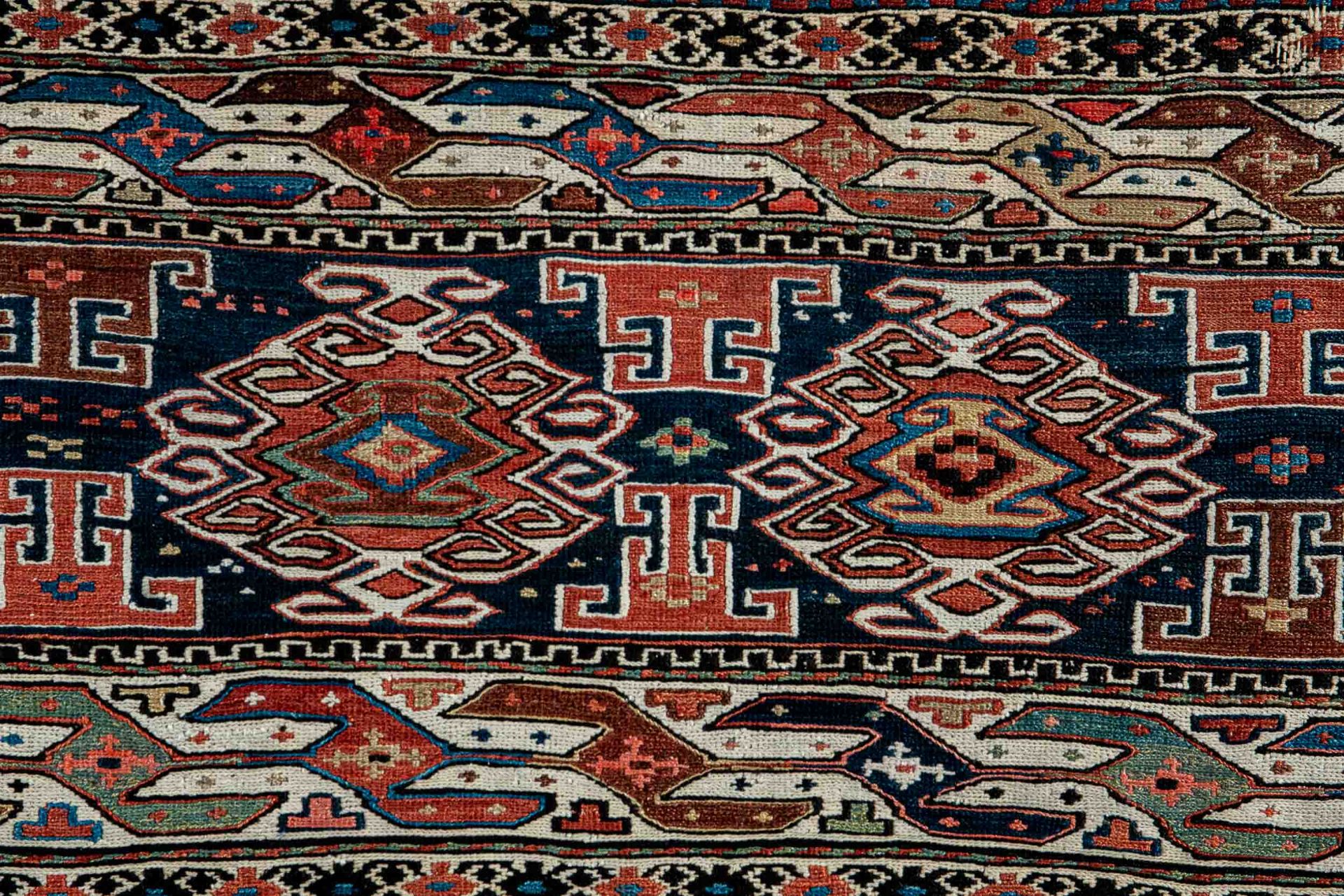 Kleine Shahsavan Mafrasch Seite, Nordwestpersien/Azerbaijan Ende 19. Jhdt., Format ca. 113 x 42 cm. - Image 2 of 6