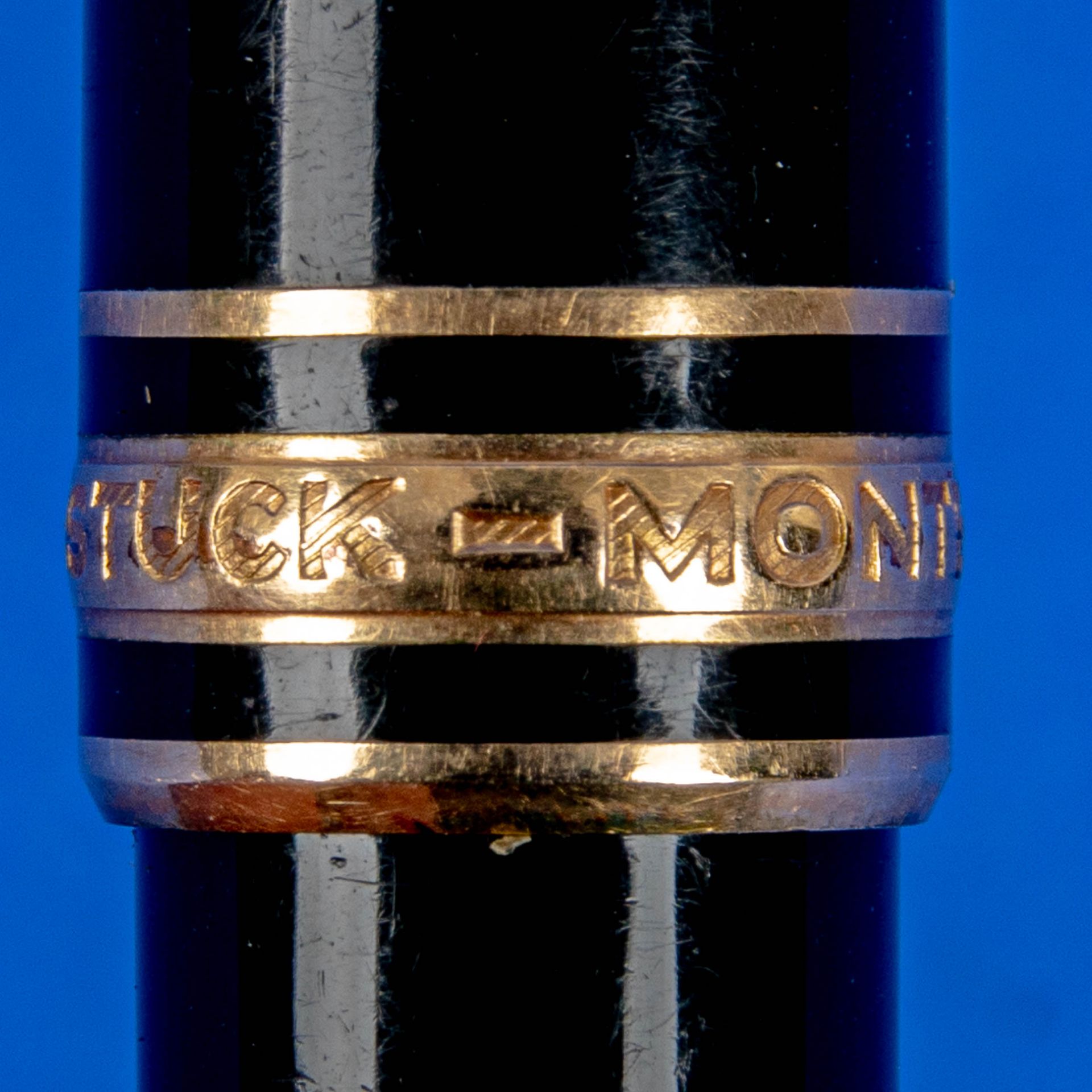 MONTBLANC - MEISTERSTÜCK Kugelschreiber/Schreibstift, Länge ca. 14 cm in "Helit"-Stifthalter aus Ba - Image 8 of 11