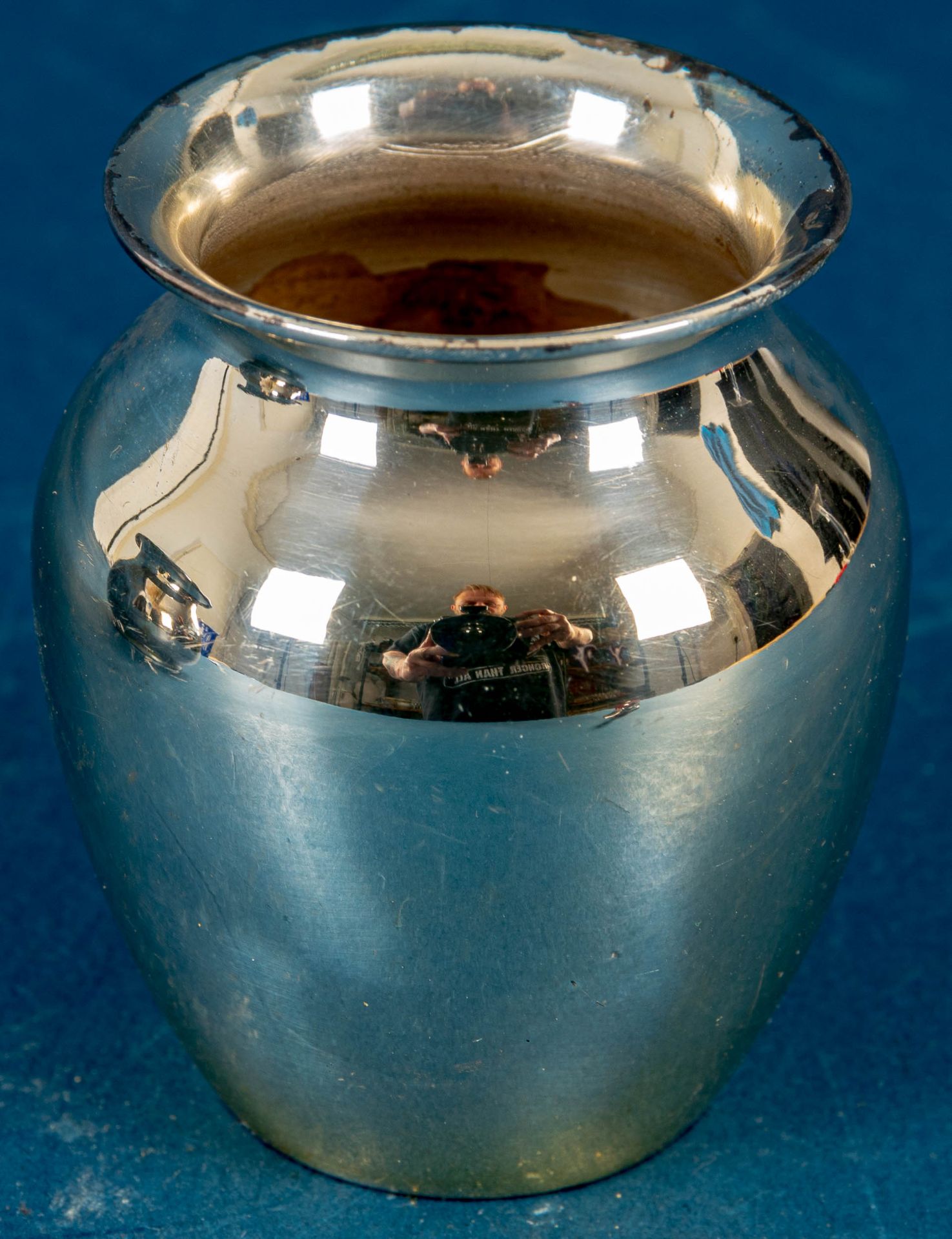 2 Tischvasen, Silber, bestehend aus großer bauchiger Vase aus 800er Silber (ca. 194 gr.), Höhe ca.  - Bild 5 aus 7