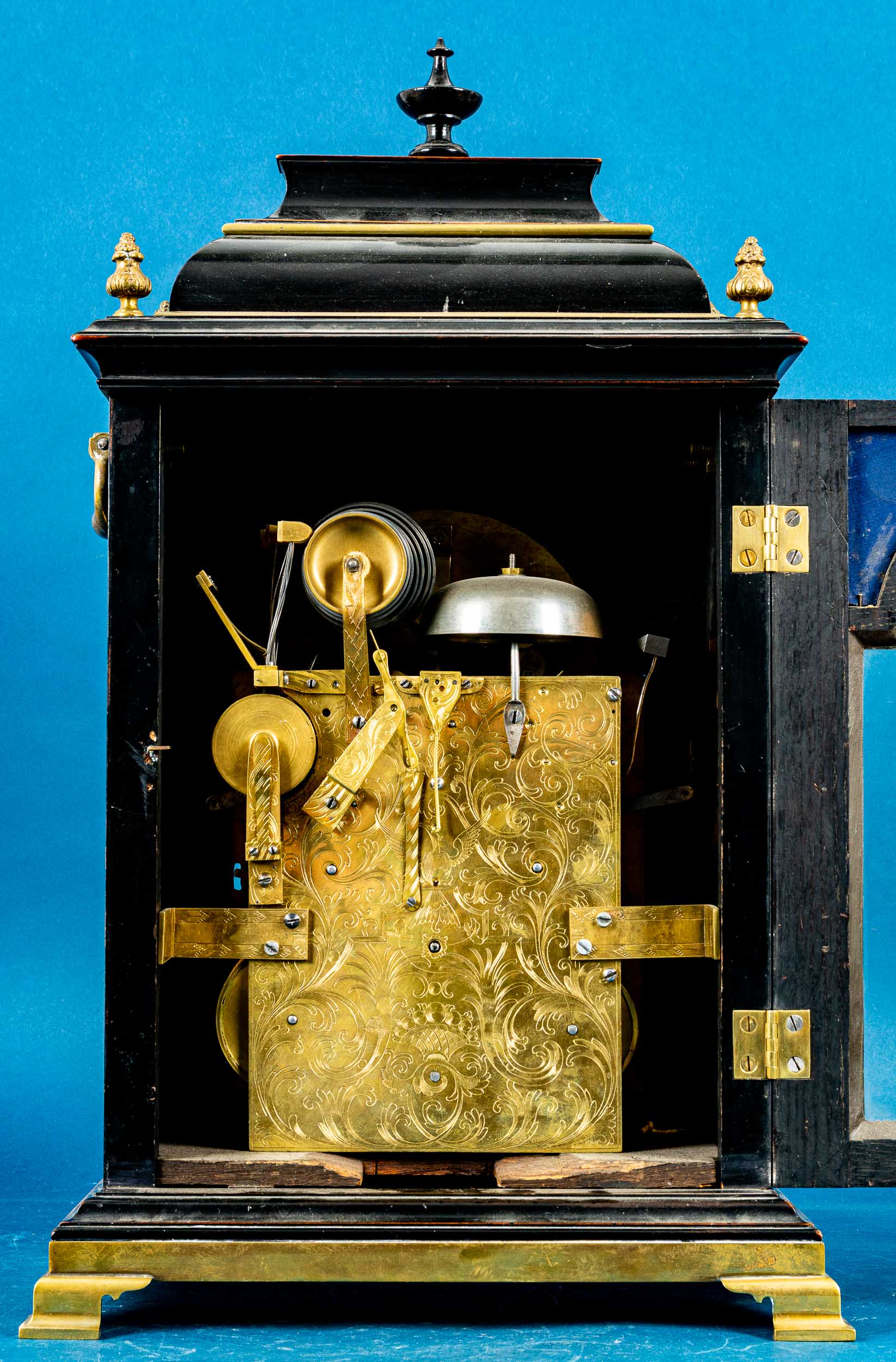 Antike engl. Bracket-Clock des Uhrmachers Nicholas Lambert, um 1760/70, mit Carillon-Spielwerk; ung - Bild 19 aus 31