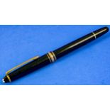 MONTBLANC - MEISTERSTÜCK Kugelschreiber/Schreibstift, Länge ca. 14 cm in "Helit"-Stifthalter aus Ba