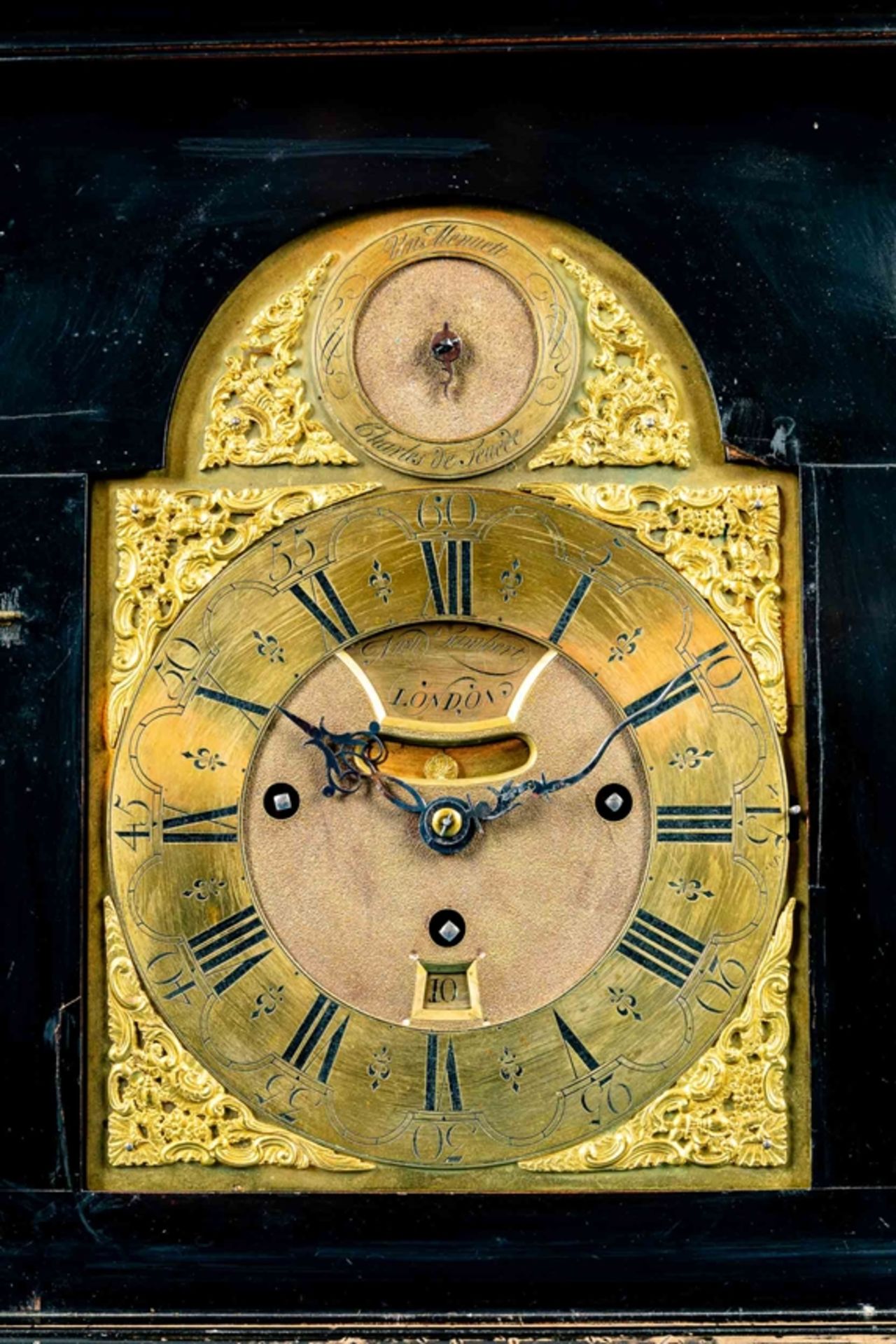 Antike engl. Bracket-Clock des Uhrmachers Nicholas Lambert, um 1760/70, mit Carillon-Spielwerk; ung - Image 9 of 31