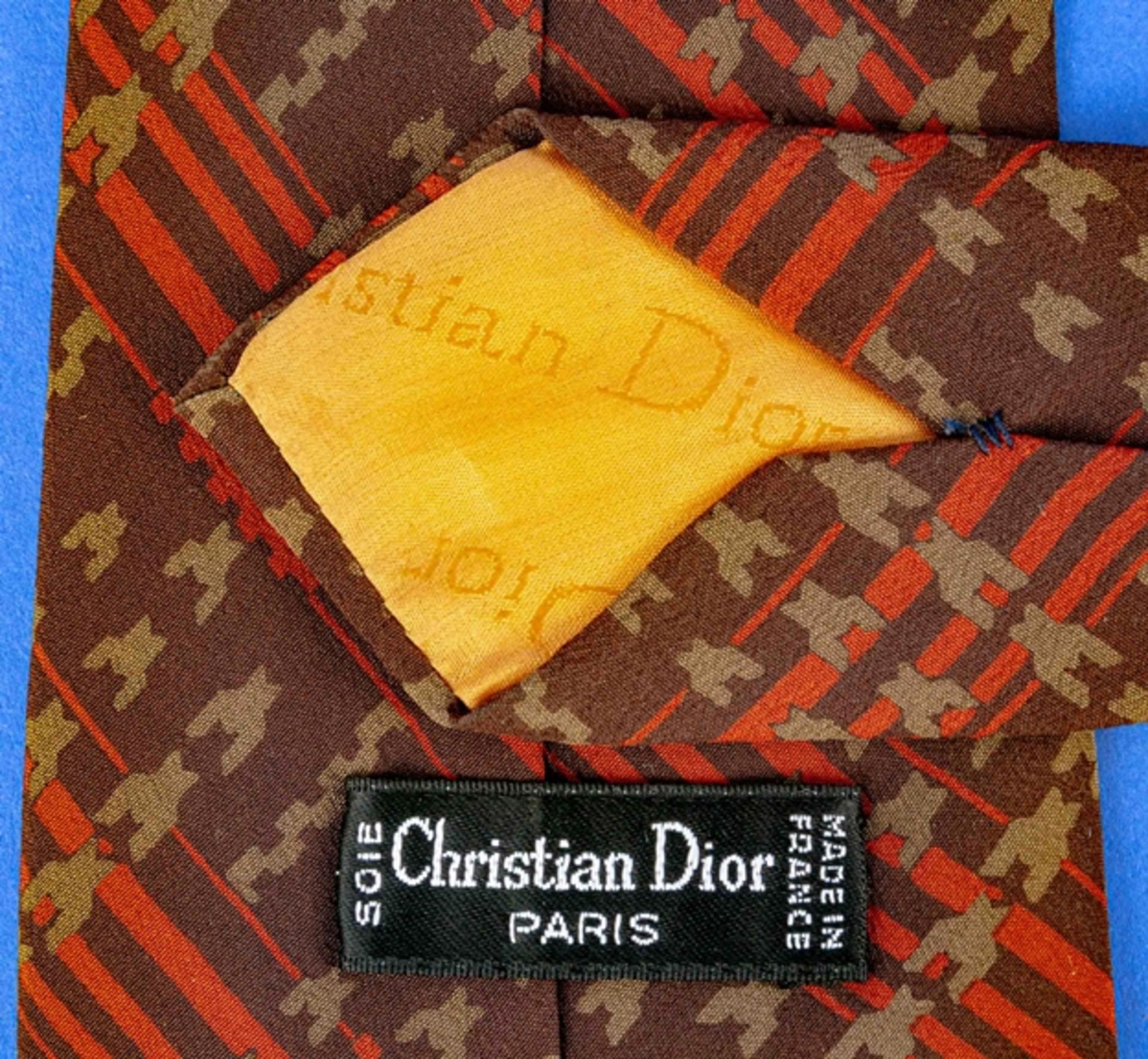 Konvolut von 6 Seidenkrawatten. 3 x der Marke "Zegna", Italien, 2 x "Christian Dior", Frankreich, 1 - Bild 4 aus 10