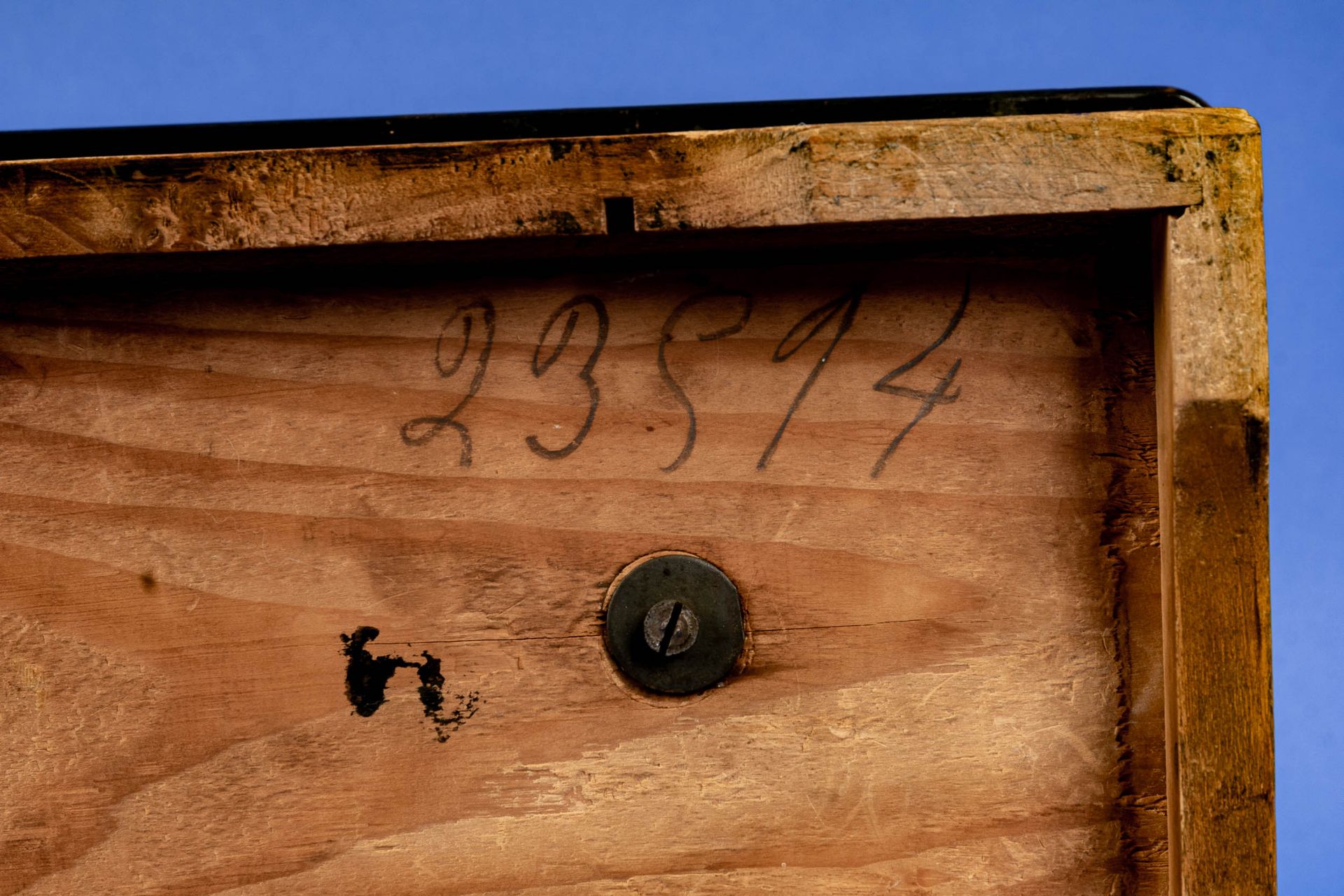 Antike WALZENSPIELUHR, Walze laut Papieretikett im Deckel mit 6 versch. Melodien, rechteckiges Gehä - Image 11 of 11