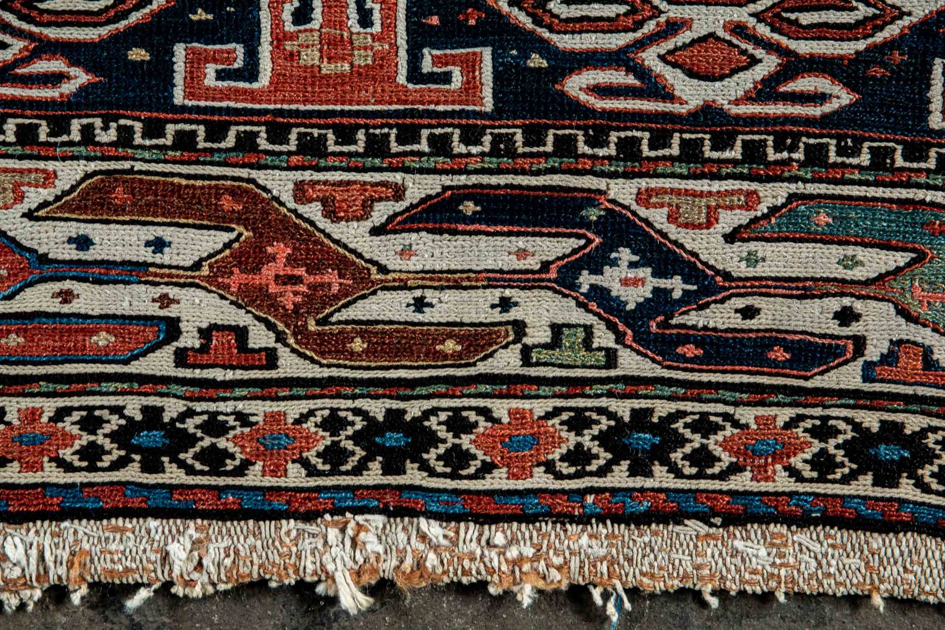 Kleine Shahsavan Mafrasch Seite, Nordwestpersien/Azerbaijan Ende 19. Jhdt., Format ca. 113 x 42 cm. - Image 3 of 6