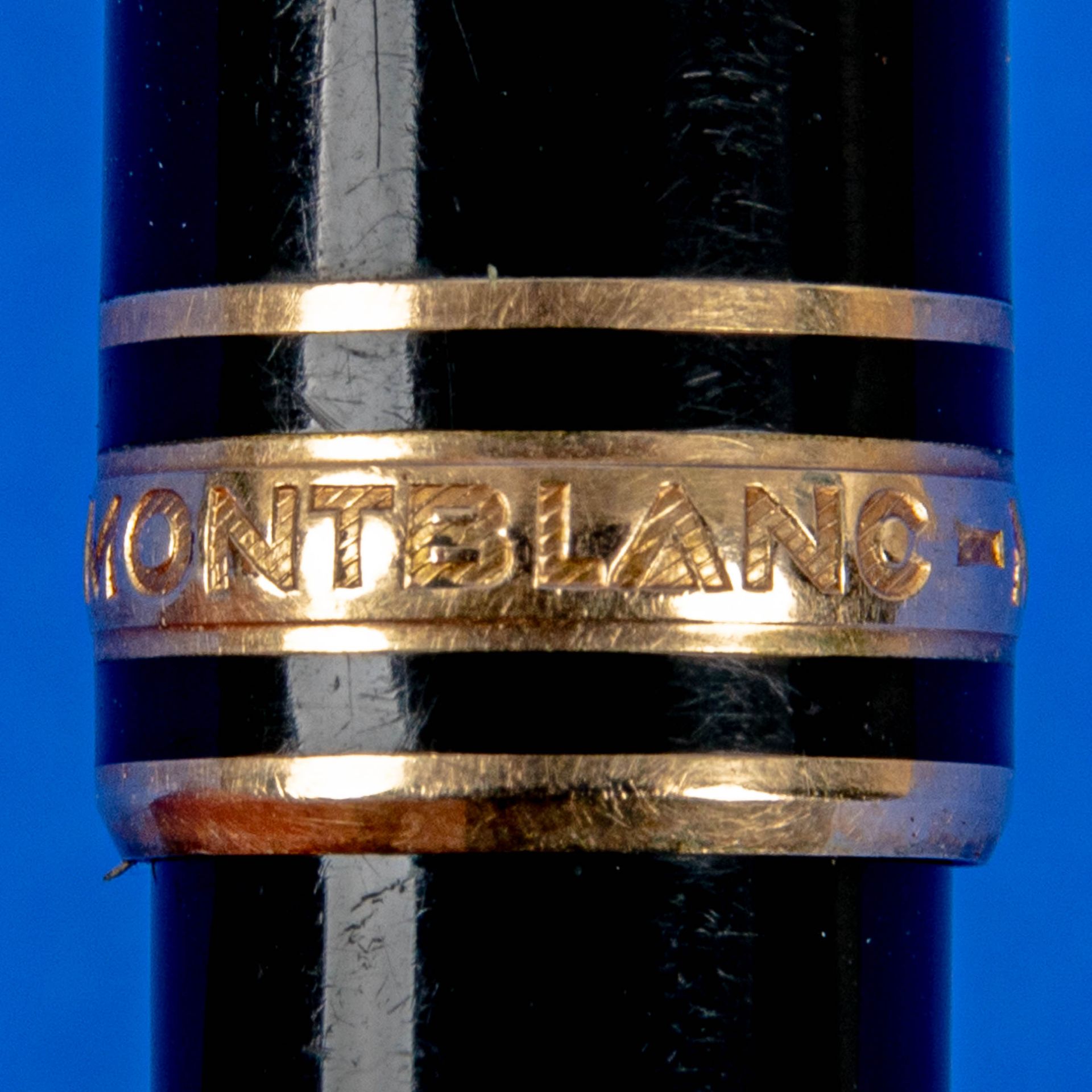 MONTBLANC - MEISTERSTÜCK Kugelschreiber/Schreibstift, Länge ca. 14 cm in "Helit"-Stifthalter aus Ba - Image 10 of 11