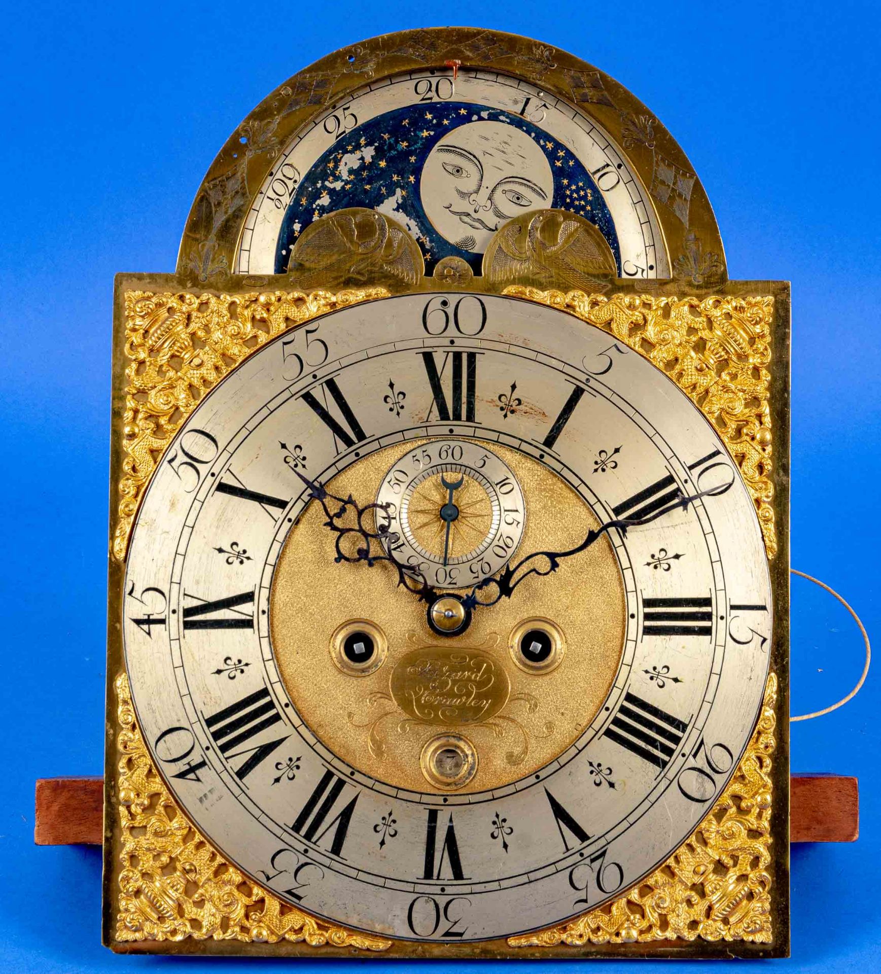 Antike Bodenstanduhr, England um 1800/20, schlichtes massives Mahagonigehäuse mit rundem Uhrenkopf - Image 8 of 16