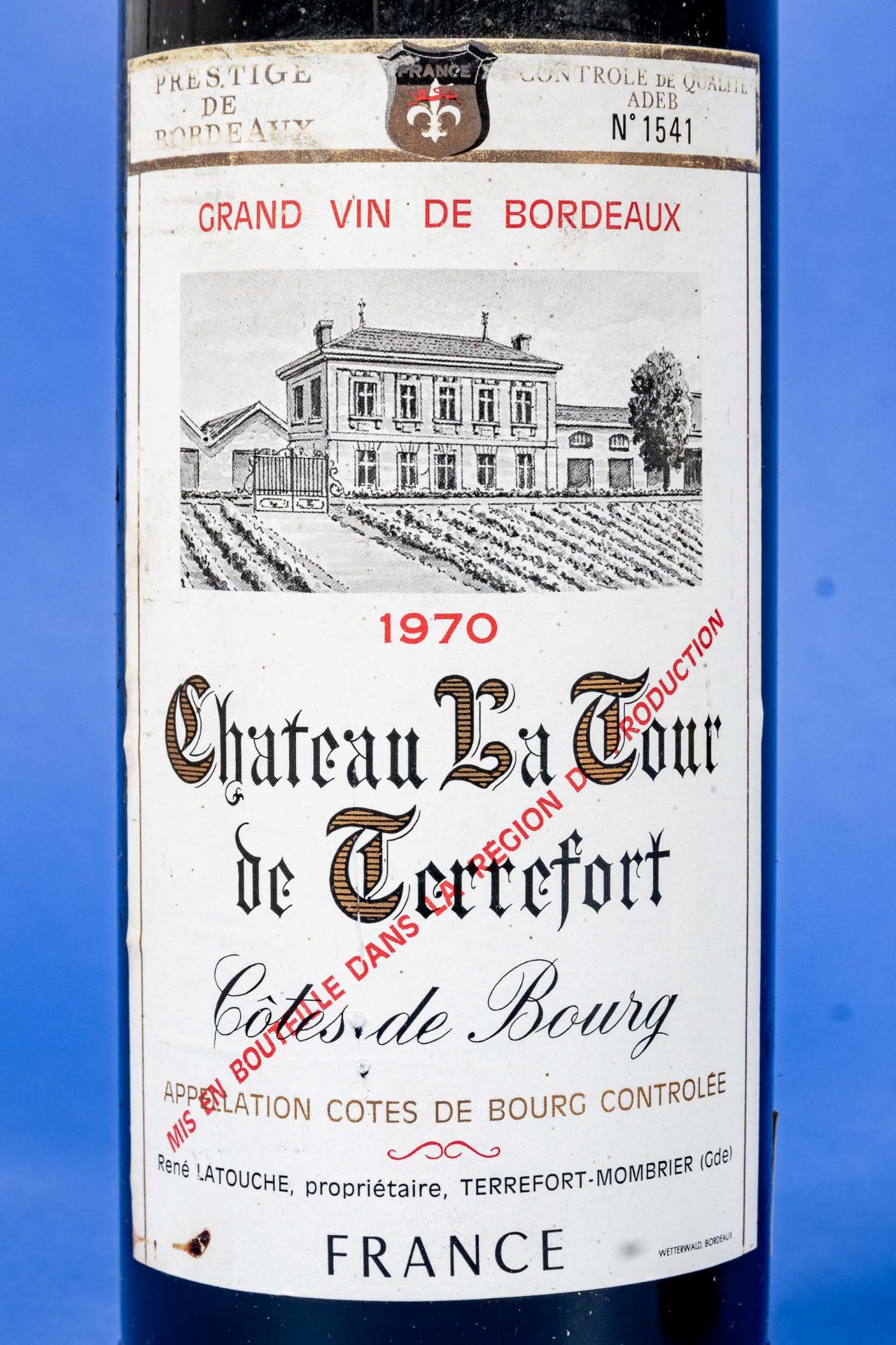 5 versch. Flaschen französischer Rotwein, zwischen 1970 und 1985 abgefüllt, leicht differierende Fü - Bild 3 aus 16