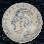 1 Thaler - Hannover - 1855, Silber.