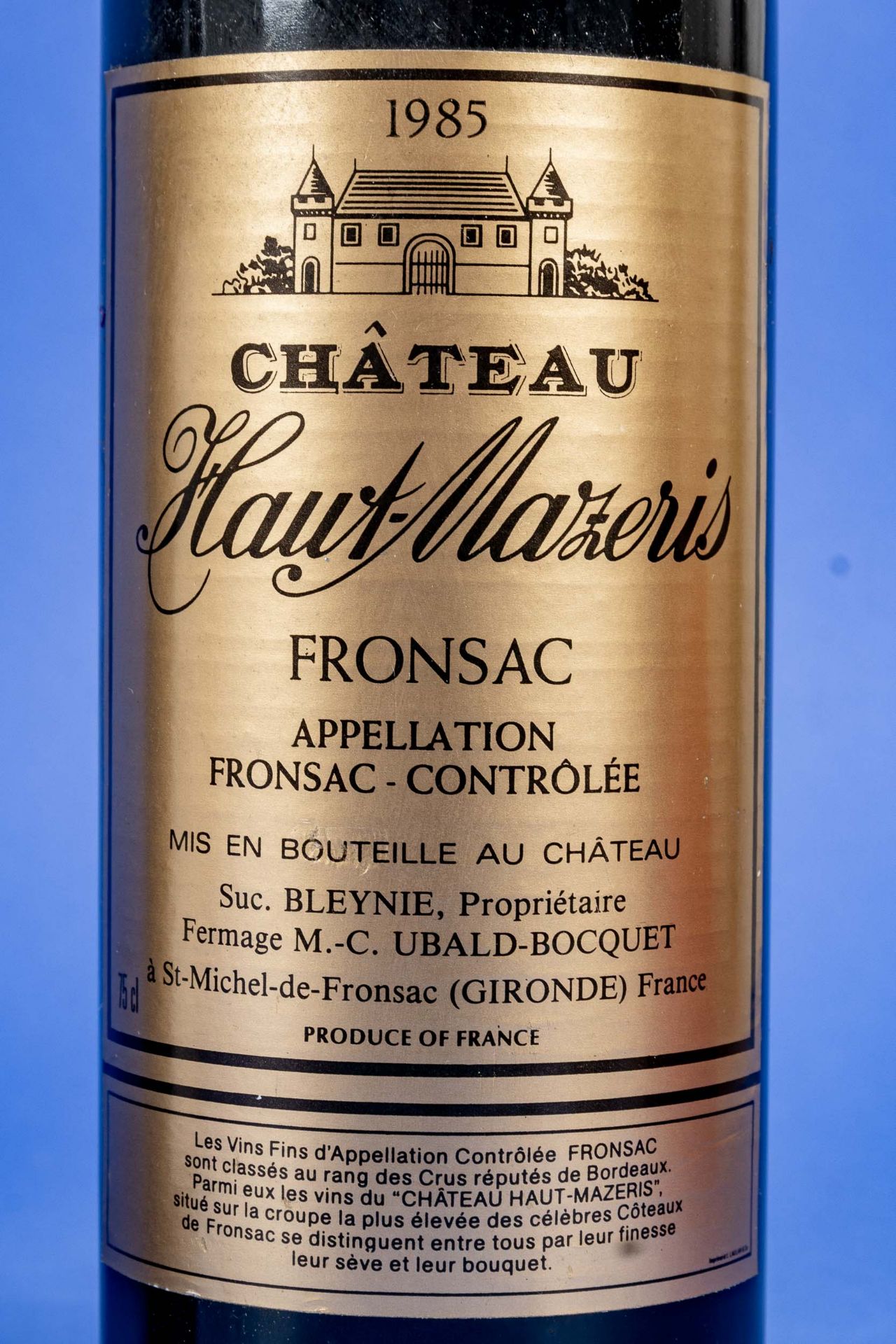 5 versch. Flaschen französischer Rotwein, zwischen 1970 und 1985 abgefüllt, leicht differierende Fü - Bild 15 aus 16