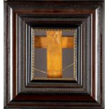 Antiker Bilderrahmen mit Flammleistendekor, guter unperfekter Erhalt, lichtes Innenmaß ca. 22 x 19