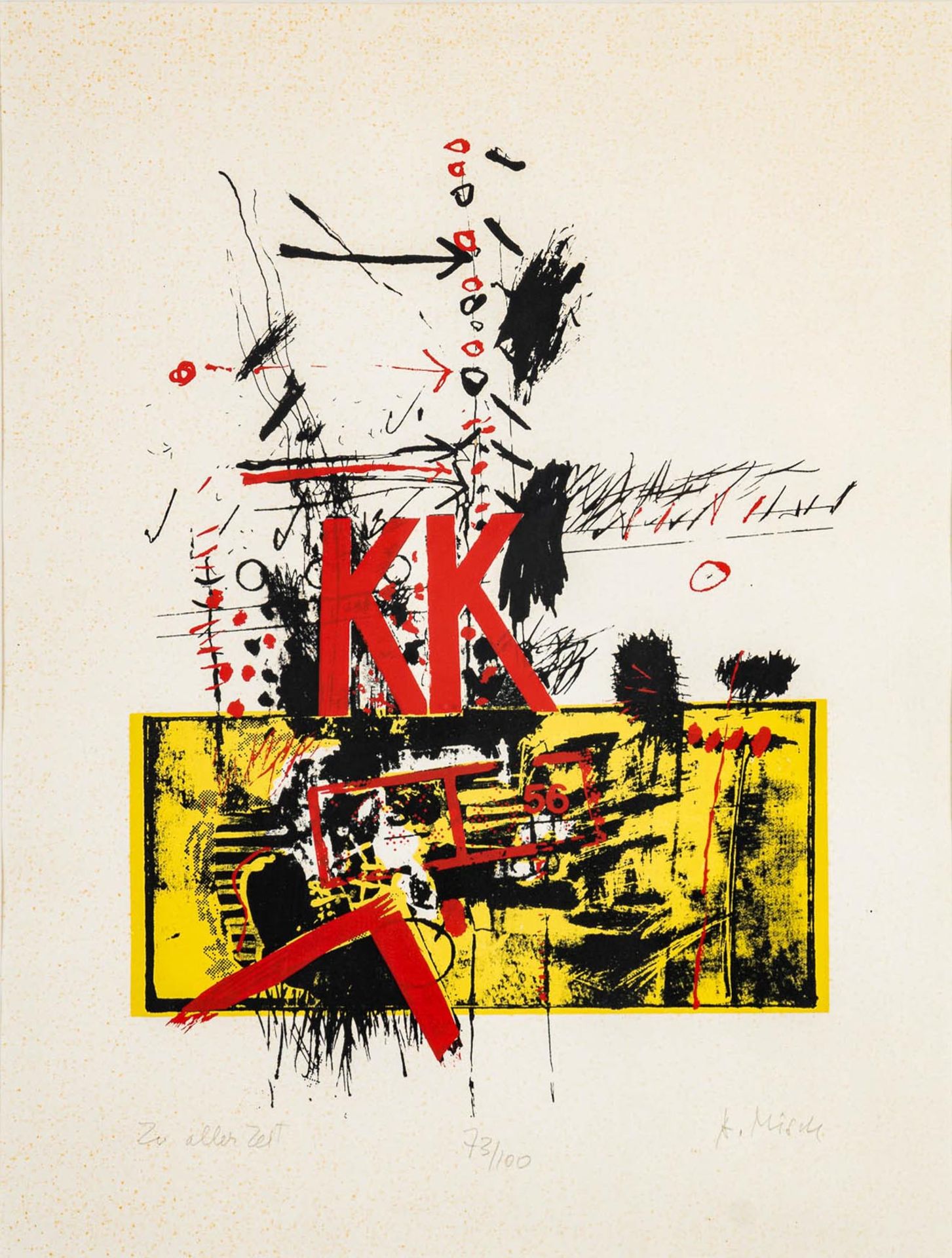 "Zu aller Zeit" - Farbserigraphie des Adam Misch ( 1935 Soroksar), studierte an der Hochschule für - Image 2 of 11
