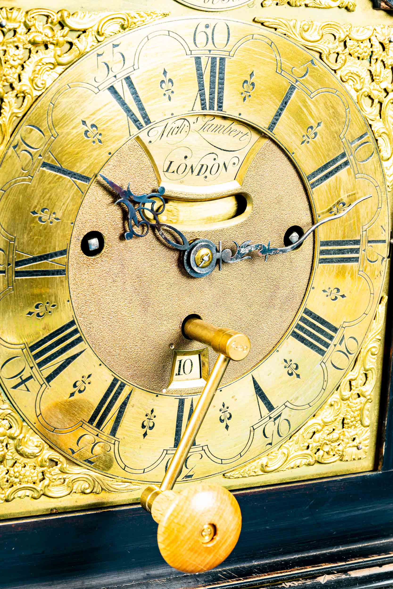 Antike engl. Bracket-Clock des Uhrmachers Nicholas Lambert, um 1760/70, mit Carillon-Spielwerk; ung - Bild 31 aus 31